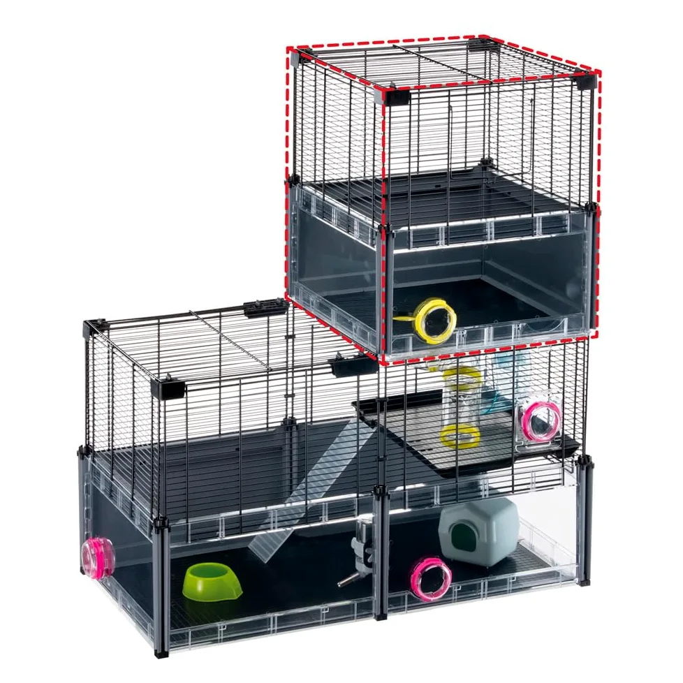 Ferplast Extensión de Jaula Hamster, Jaula Ratón, MULTIPLA Hamster, Techo, Metal y Plástico Reciclado