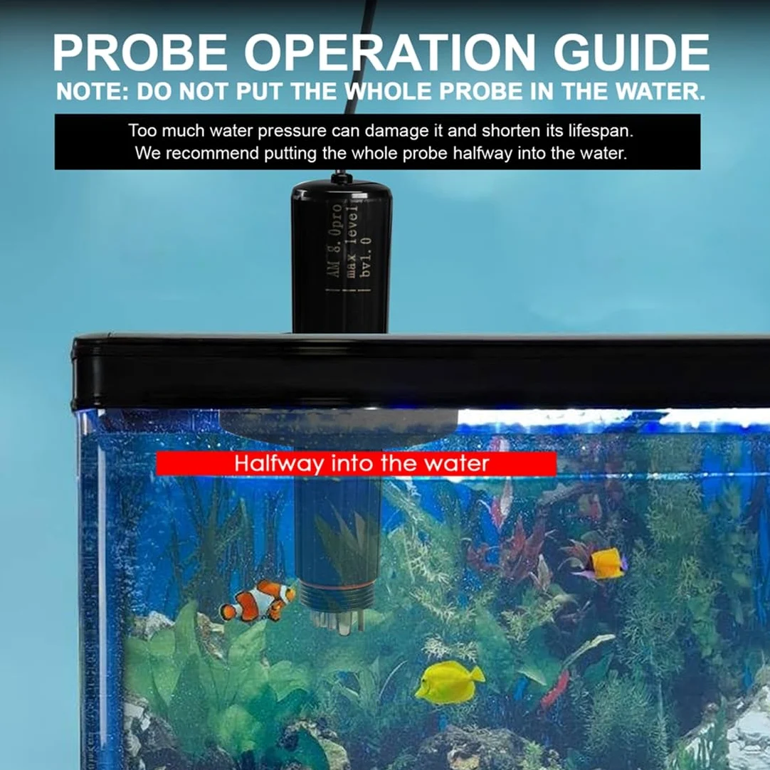 Monitor de Calidad de Agua WiFi Avanzado, Sonda Inteligente Multi-Parámetro y Acuario para Peces
