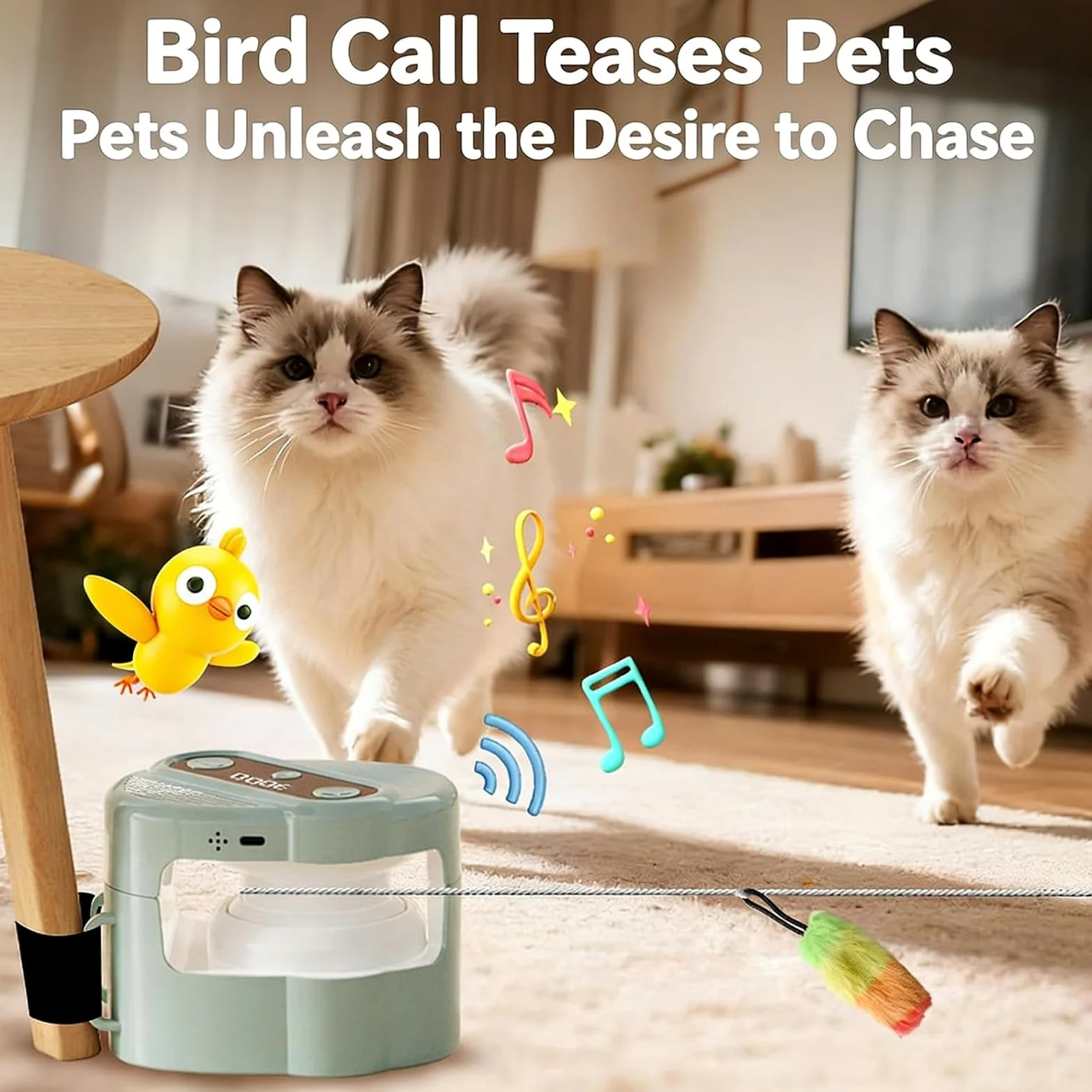 Juguete Interactivo de persecución para Gatos, Juguete eléctrico Interactivo para Gatos con Control Remoto, 2 Modos de fijación y 4 velocidades, para Que Gatitos y Cachorros aburridos jueguen