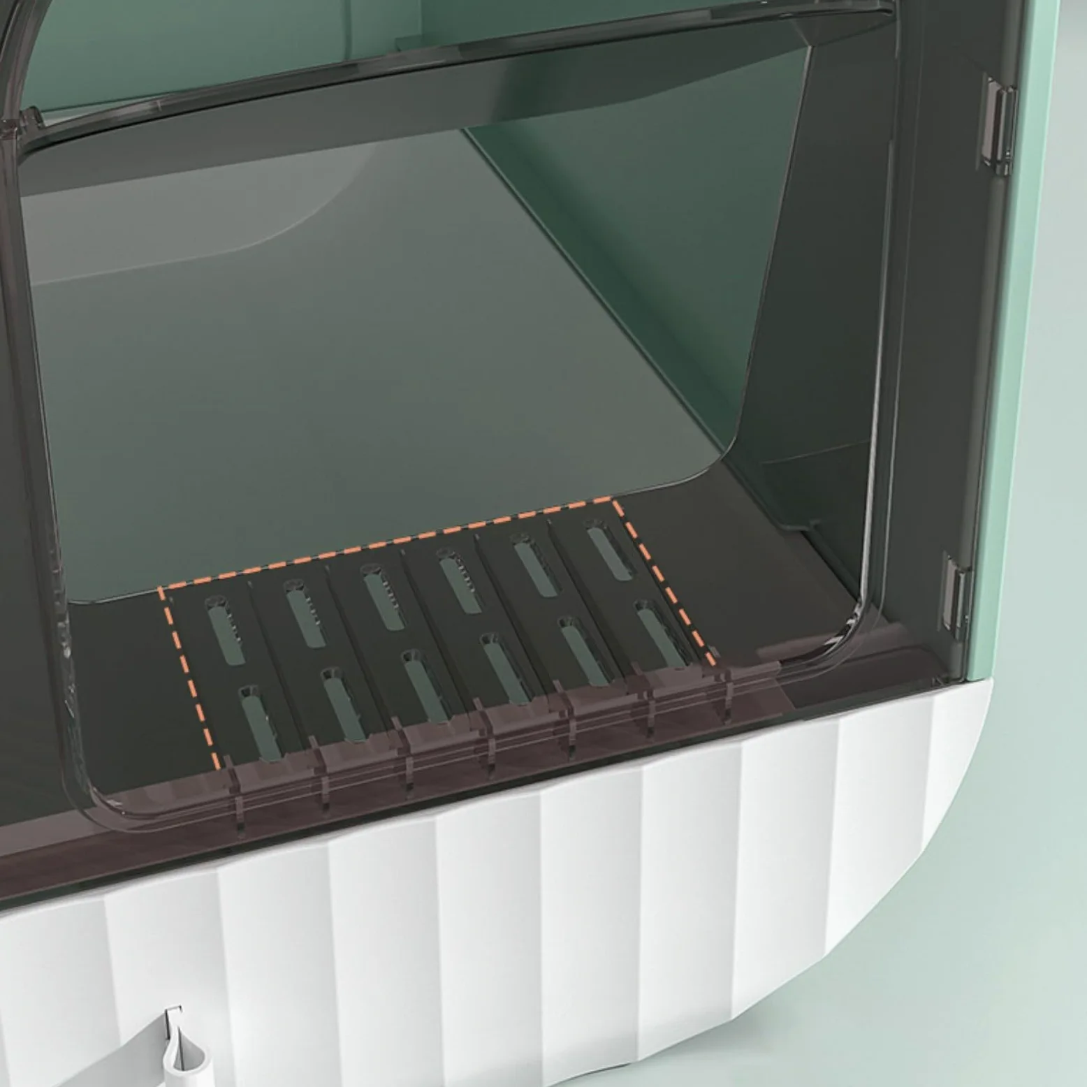 Caja de arena grande para gatos – Bandeja de arena esquinera para gatos – Inodoro profundo de plástico – Casa de arena para gatos – Control de olores y fácil limpieza – Gato dentro de 7,5 kg –
