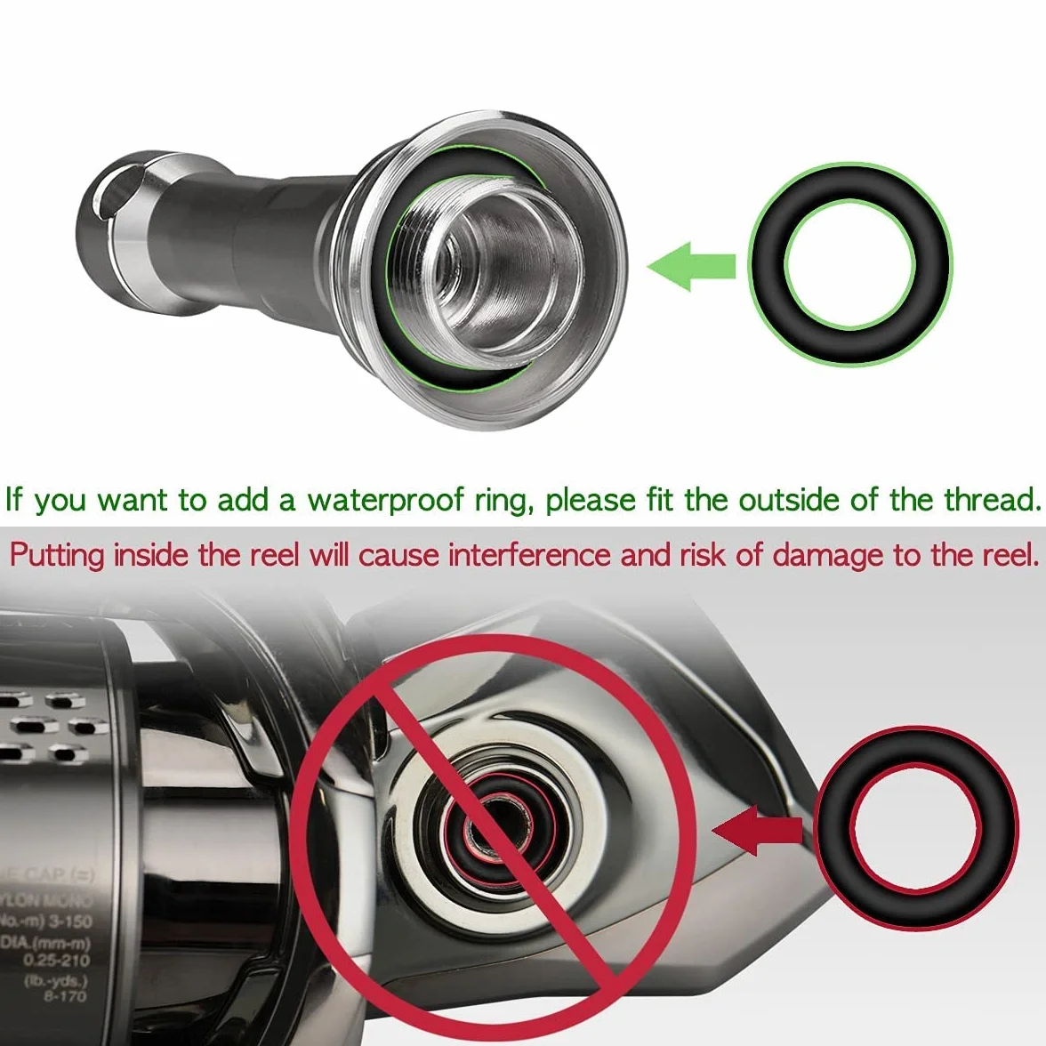 GOMEXUS Soporte Antirayaduras de Carrete Plegable 48mm para Shimano Stella Vanquish 1000-4000 Daiwa Exsit Spinning Reel Stand