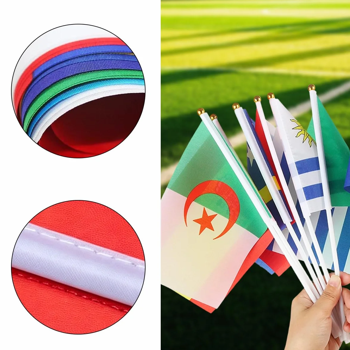 Banderas del Mundo 48 Países 14x21cm para la Copa del Mundo 2026 Fútbol