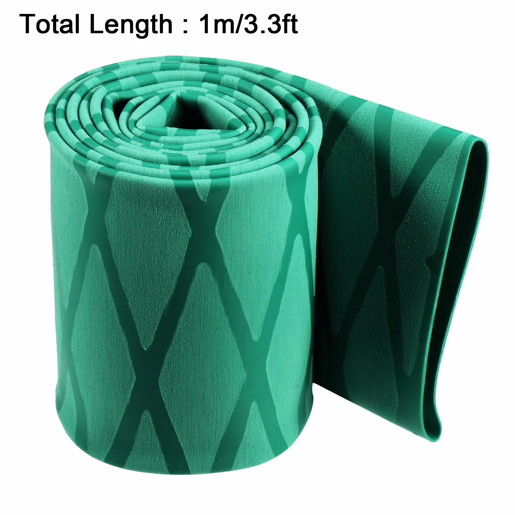 sourcing map Envoltura Tubería Retráctil para Pescar Cañas, 45mm 72mm 3.3pies 1.8:1 Verde
