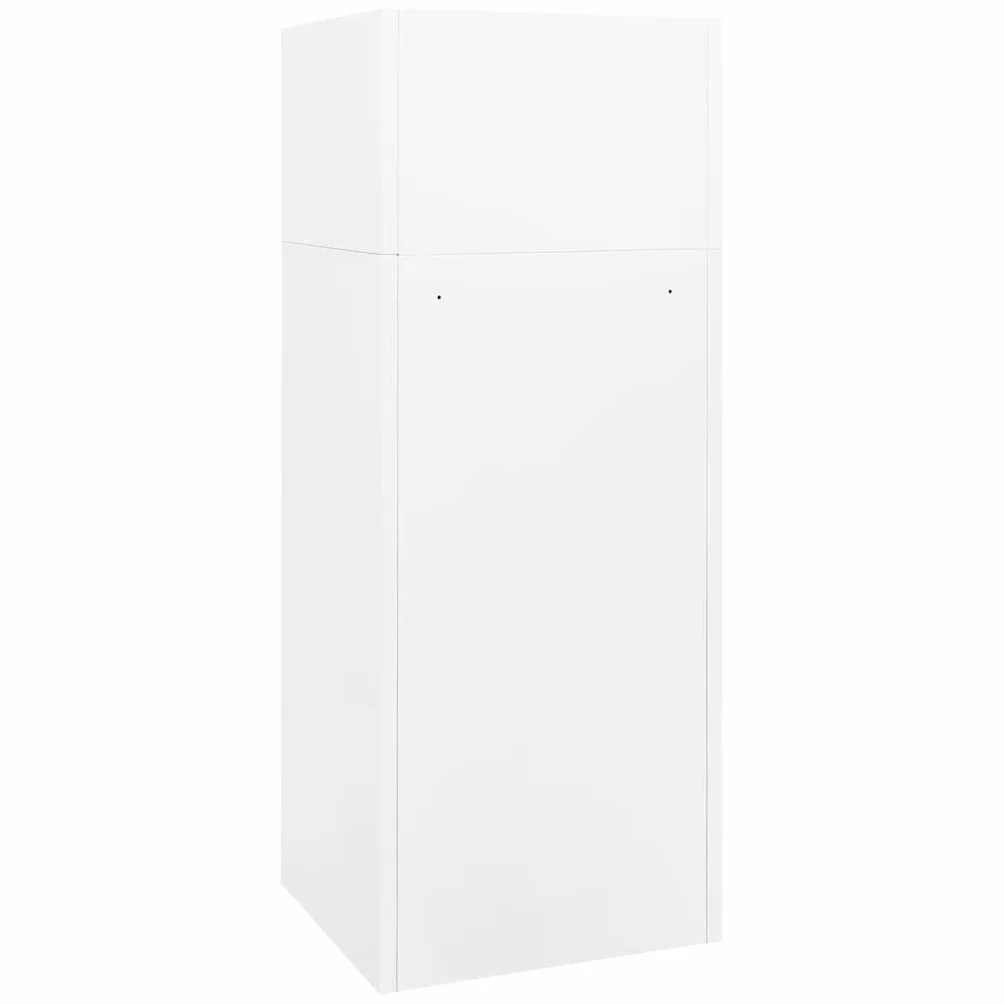 vidaXL Armario para el hogar, sala de estar, taquilla de almacenamiento para muebles, arnés con estante blanco, 53 x 53 x 140 cm, acero