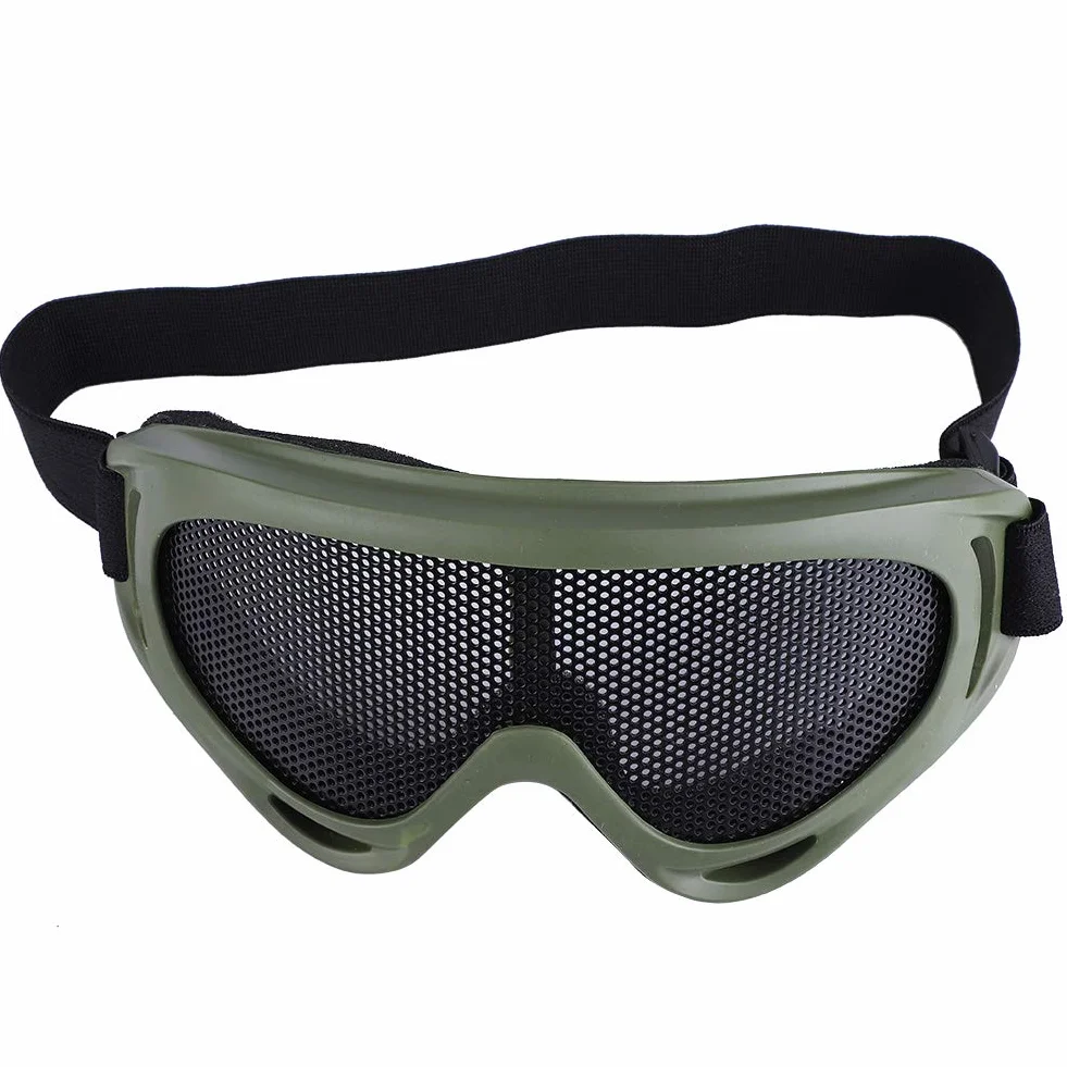 KIMISS X400 Tactics Mesh Airsoft Goggles Outdoor Protection Steel Mesh Paintball Eyewear Army Color