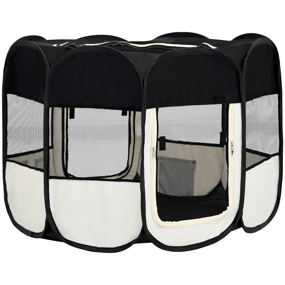 Parque plegable para cachorros, 90 x 90 x 58 cm, caja portátil para perros y cachorros, ideal para entrenamiento y juego, interior y exterior