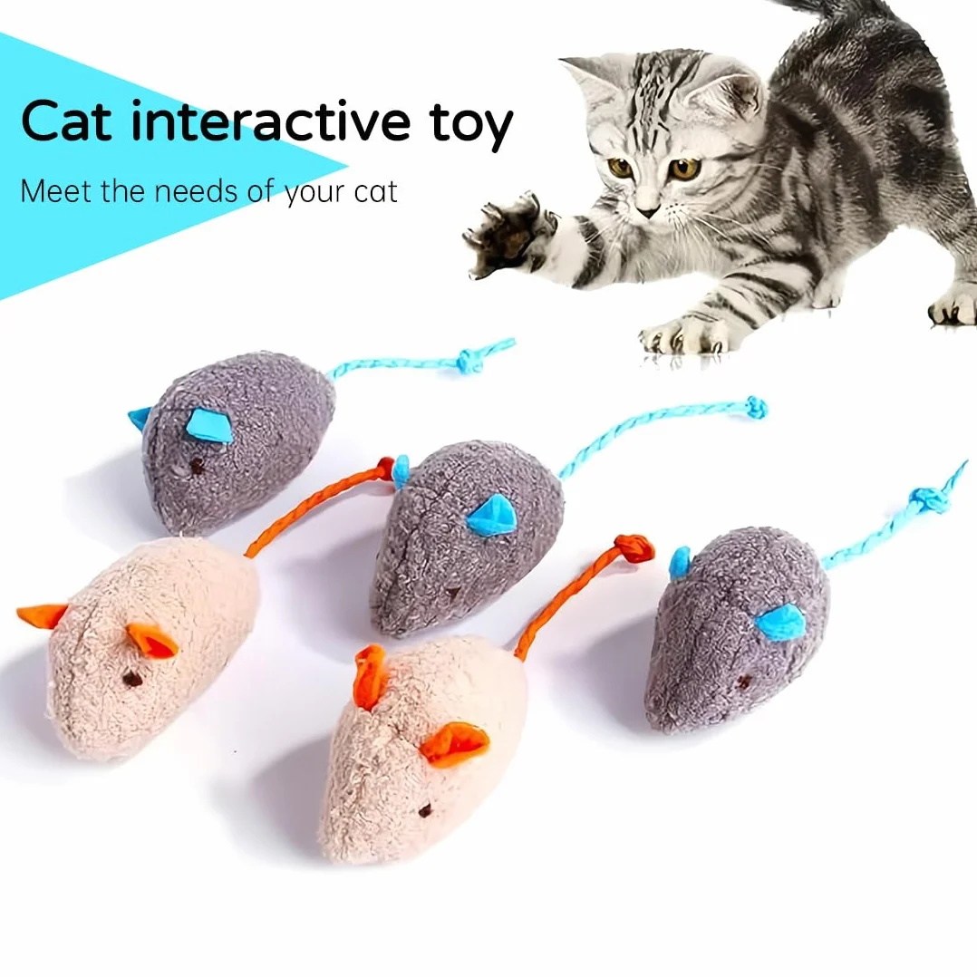ZKGYUS 18 unidades de juguetes para gatos, ratones de juguete de hierba gatera, ratones de peluche con catnip, hierba gatera interactiva para gatos y gatitos