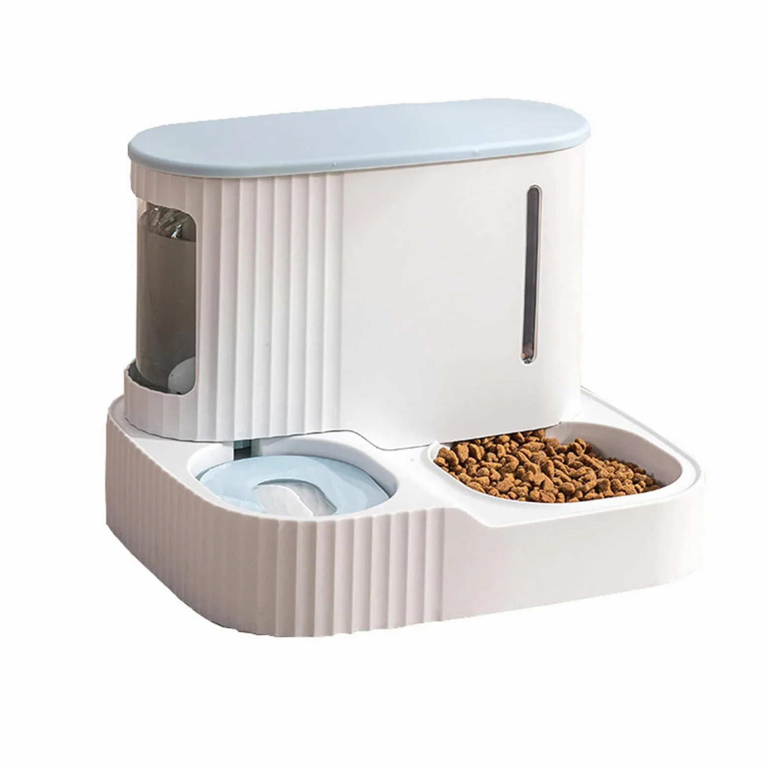 Comedero automático for Perros y Gatos, Juego de alimentación Agua Comida for Mascotas Interior, Color Verde