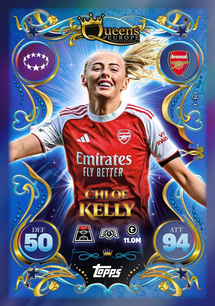 Topps UCC Match Attax 2025/26 Update Eco Pack #3 Queens of Europe 41 tarjetas 16 exclusivas edición limitada Star Girl