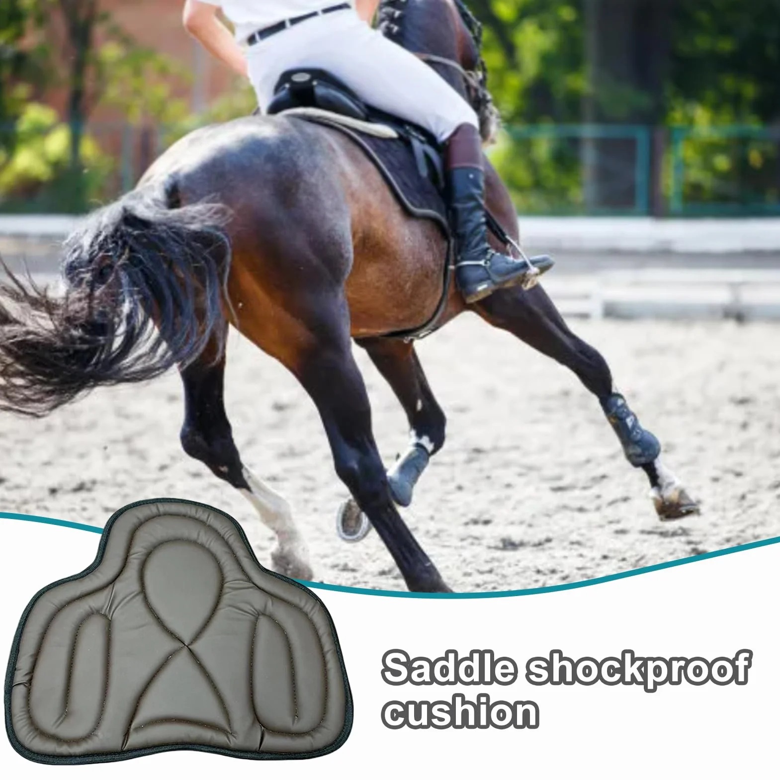Almohadilla ecuestre de amortiguadores de choque - Mat de equitación occidental para comodidad y protección | Saver de silla de montar ideal para jinetes, hombres, mujeres | Almohadilla de apoyo para
