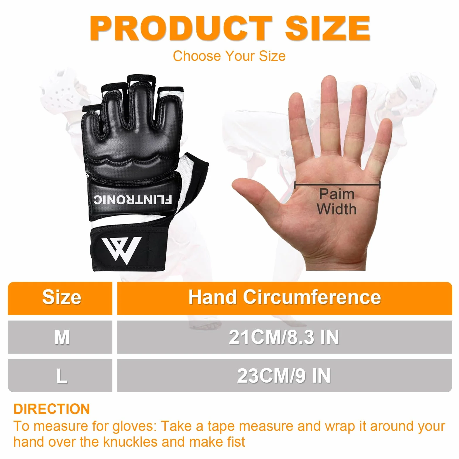 Flintronic Guantes MMA Entrenamiento Cuero Grappling Ventilada Palma para Muay Thai Kick Boxing