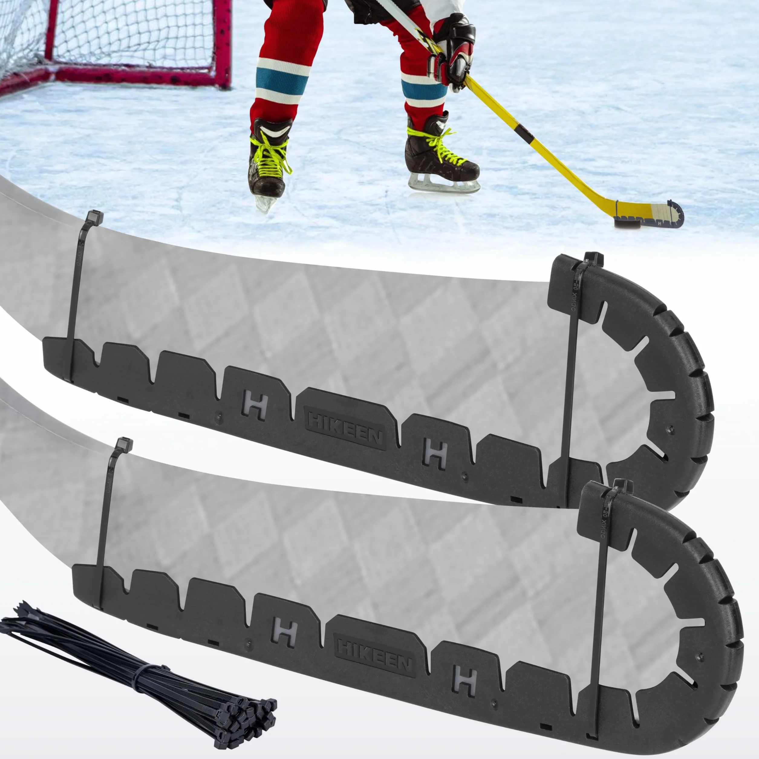 BOOSTEADY Protector de Hoja de Hockey con 25 Vendas de Grippara, Accesorios para Hockey Hielo Funda para Hoja de Hockey Entrenamiento