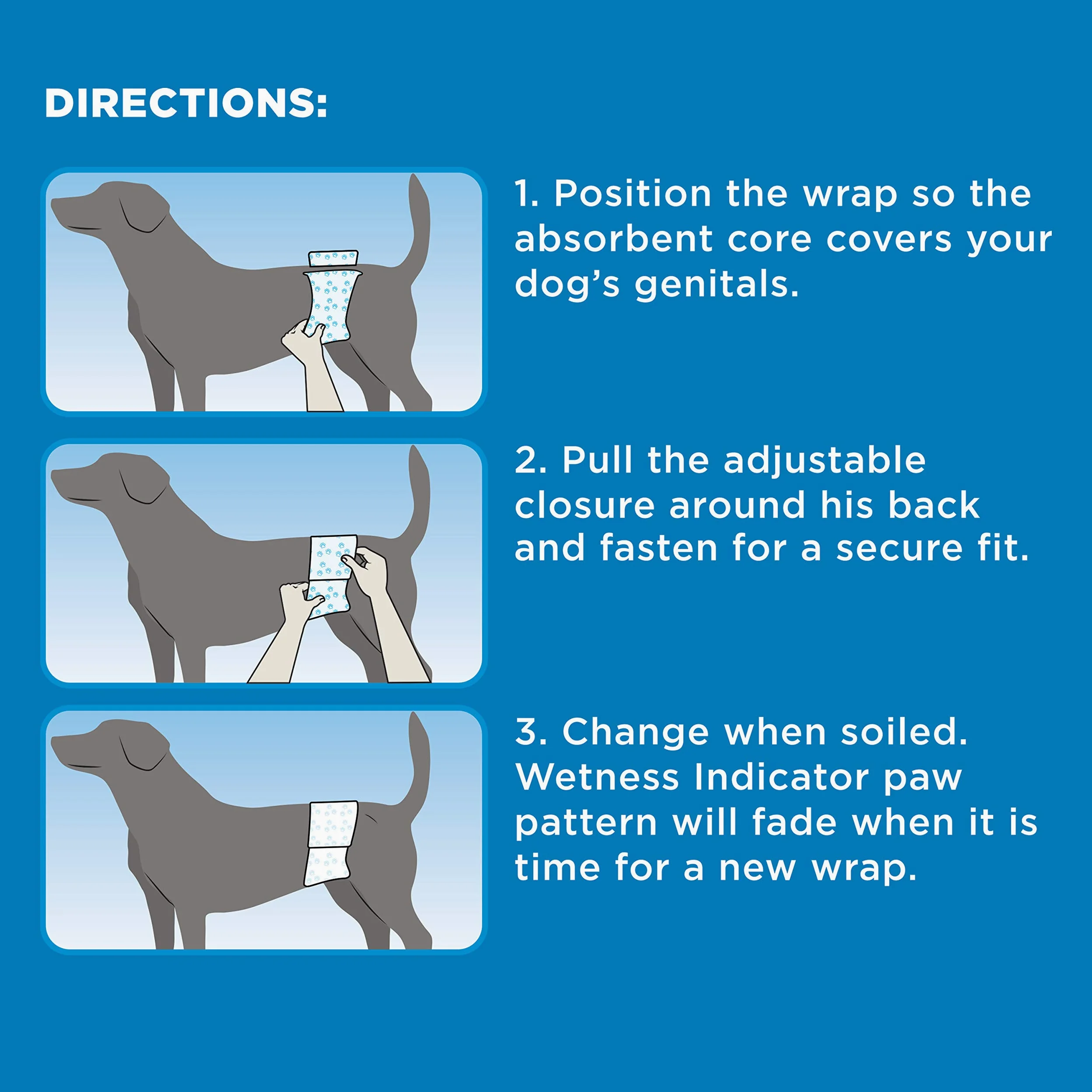 Four Paws Wee-Wee - Envolturas Desechables para Perros machos medianos/Grandes (12 Unidades)