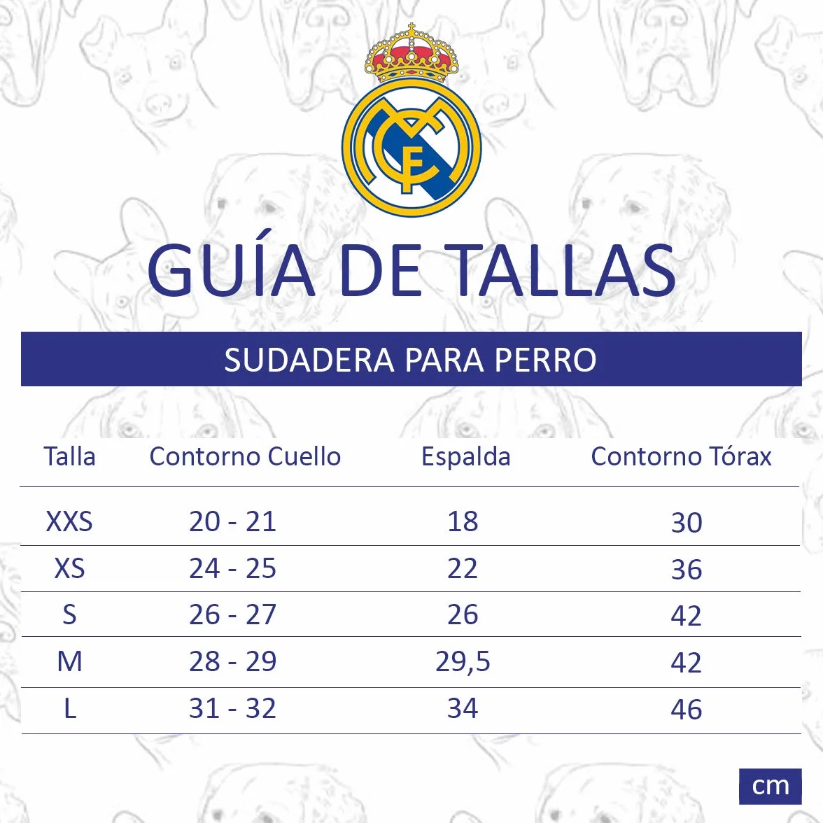 CYPBRANDS Real Madrid CF Sudadera para Perro Talla L Producto Oficial