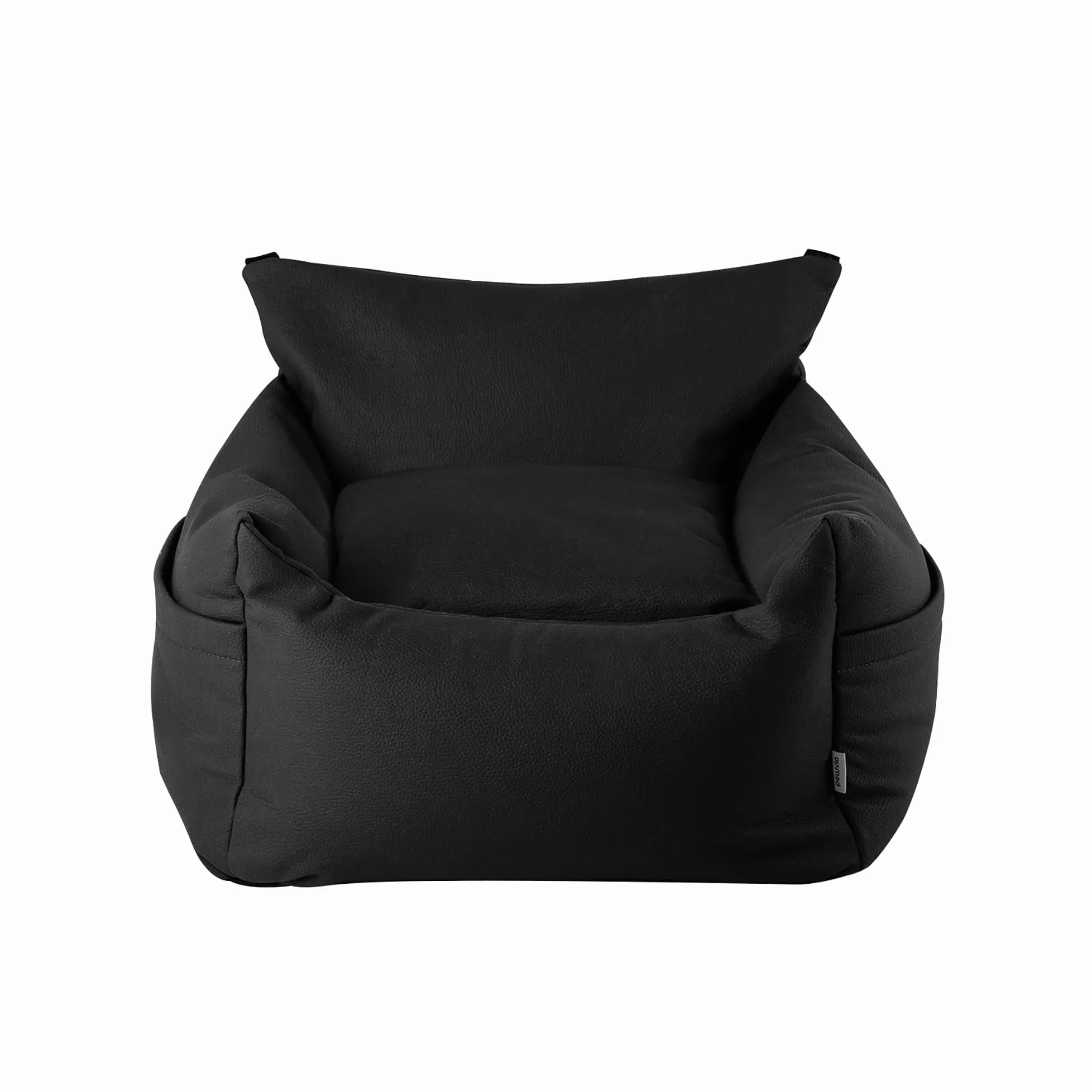 Burgos Asiento Coche Perro, Seguro con Correa para Arnes, Fijacion Estable a Reposacabezas y Asiento, 50x50x40 cm, Proteccion De Tapiceria, Bolsillos Laterales, Funda Lavable a 30C