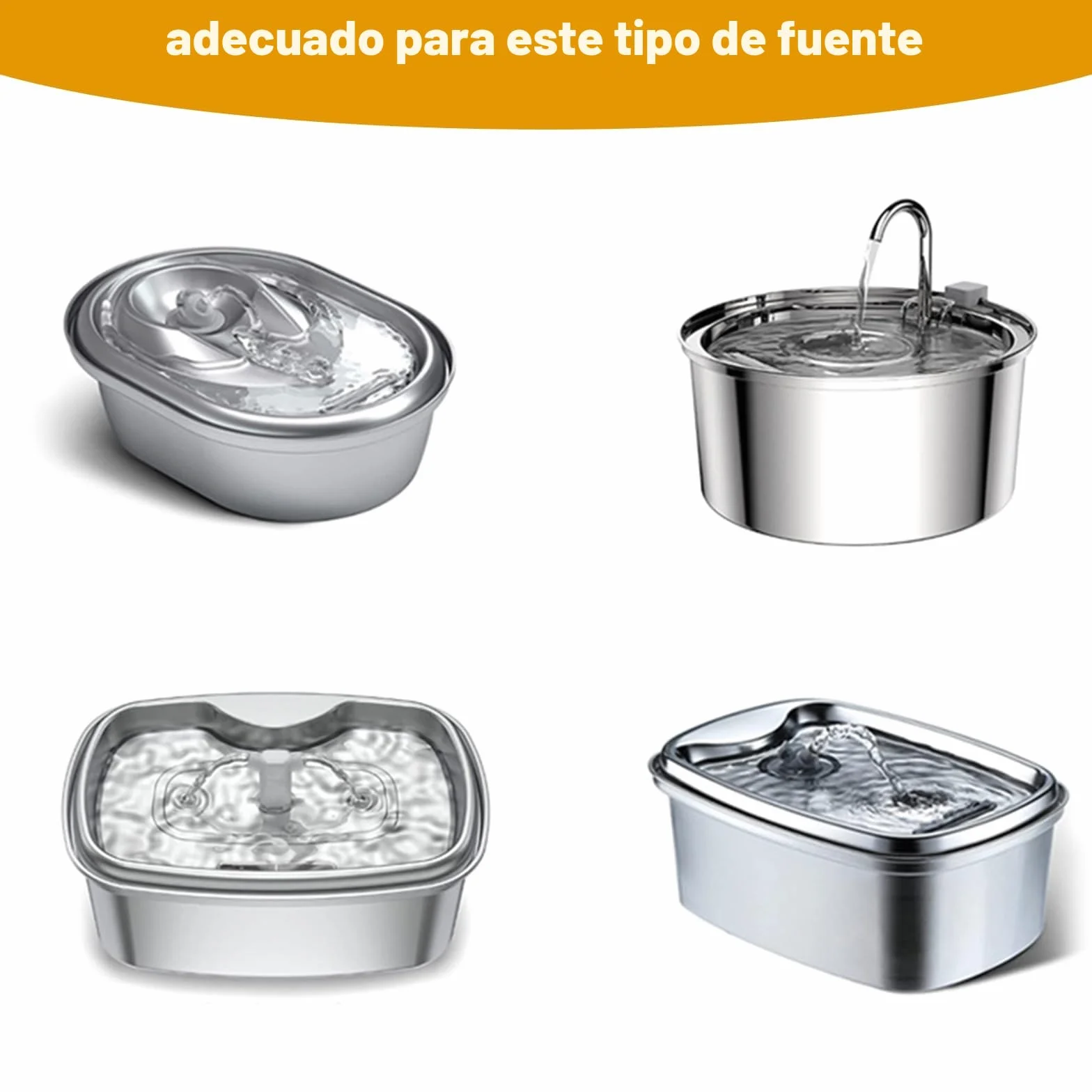 MXTIMWAN 16 Piezas Filtros de Fuente para Gatos, 8 Filtros de Carbón y 8 Esponjas de Espuma para 3,2 L Fuentes de Acero Inoxidable, Filtros Fuente con Carbón Activo