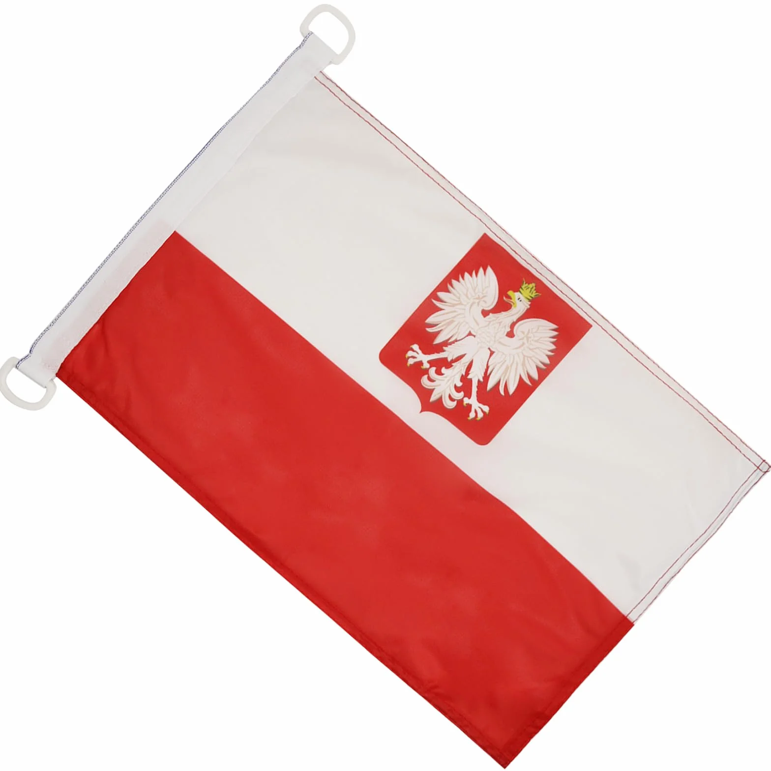 AZ FLAG Bandera Nautica de Polonia con Aguila 45x30 cm - Pabellon de Conveniencia Polaca 30x45 cm