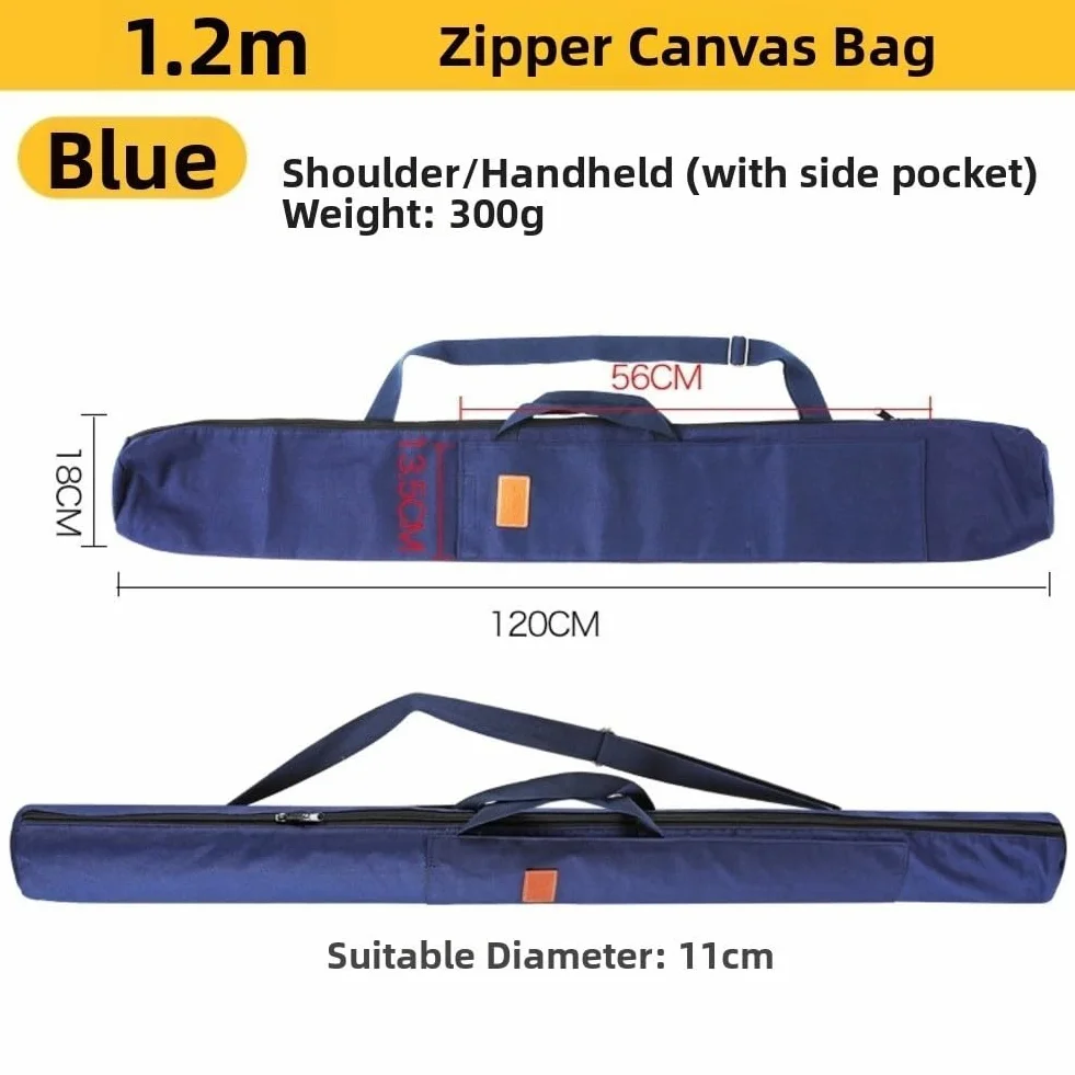 Bolsa de almacenamiento para caña de pescar 120 cm plegable lona resistente intemperie