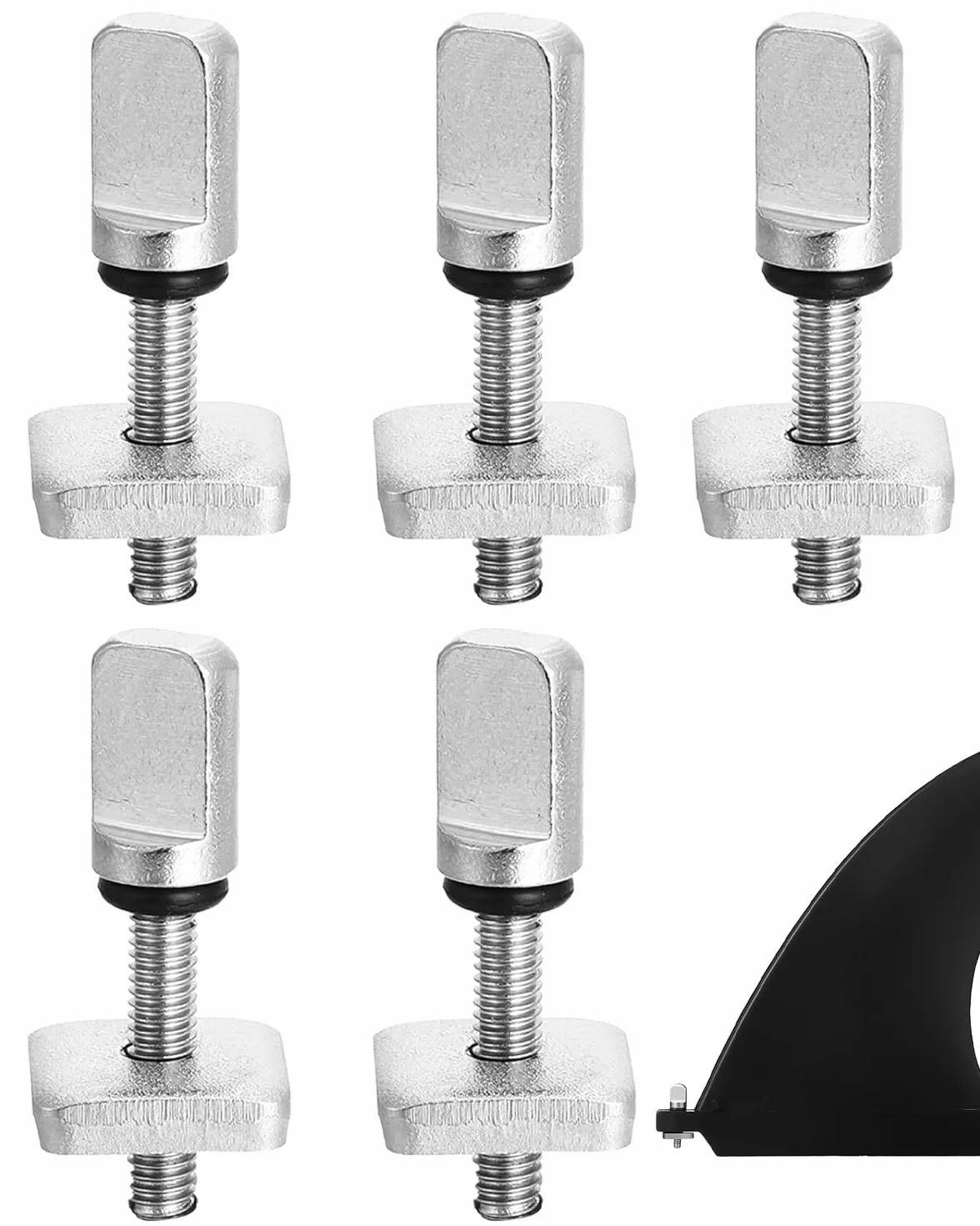 Tornillos Aleta Surf Acero Inoxidable Universal 5 Piezas, Fijación segura para SUP Longboard Paddle Board