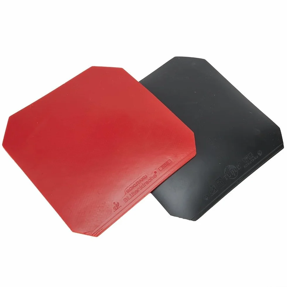 Goma de tenis de mesa esponja dura 2,0-2,2 mm 39 grados ataque rápido negro rojo