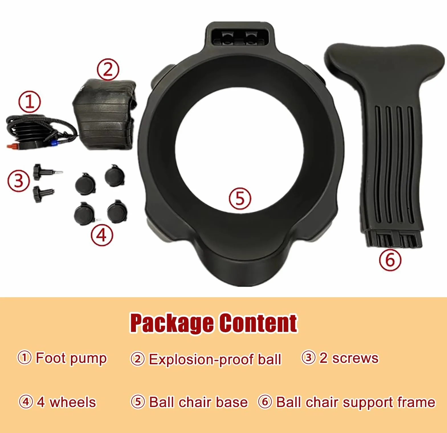 Silla Ergonómica de Yoga con Bola Anti Estallido para Oficina
