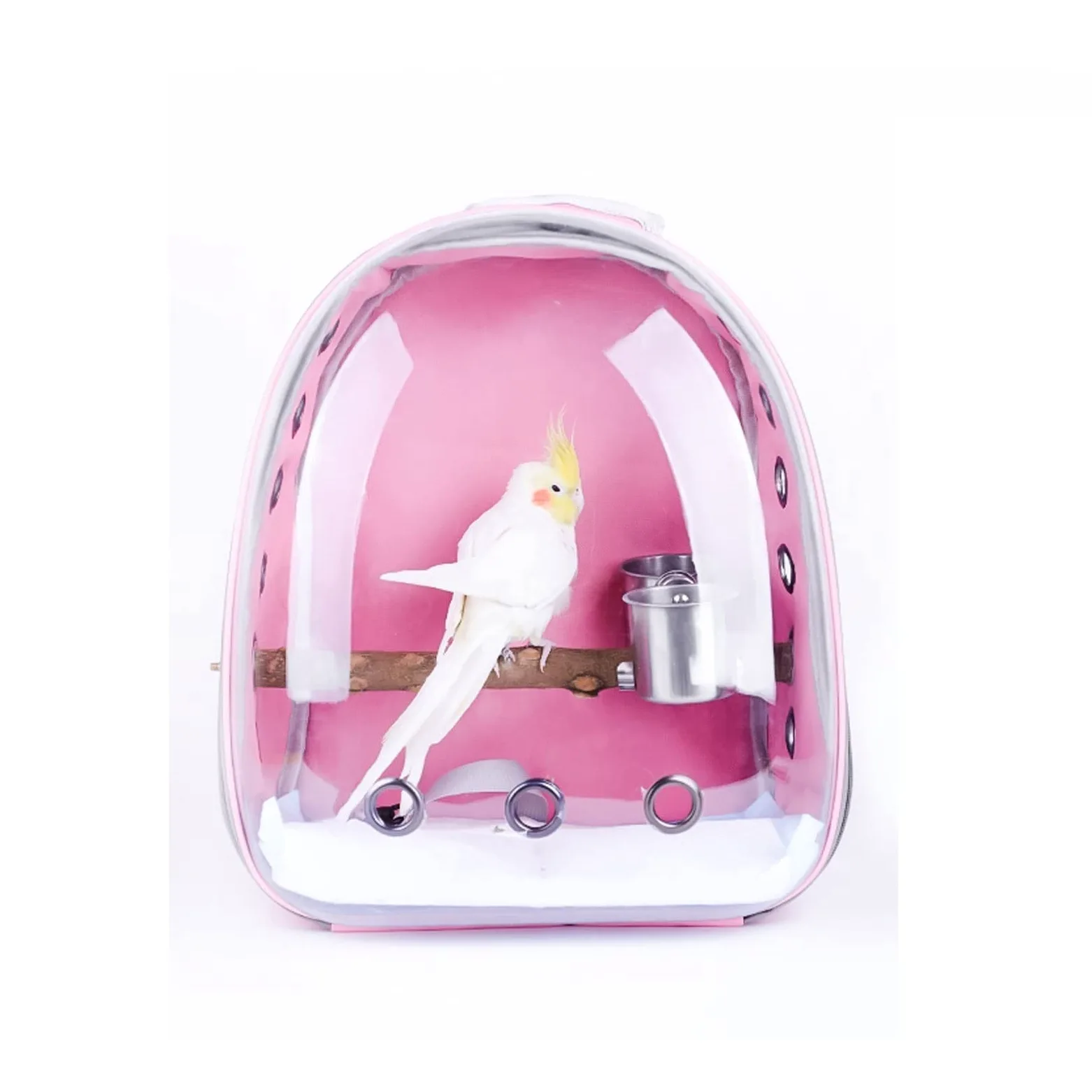 Jaula Para Pájaros Birdcage Viaje Mochila con marco de postura Pájaro portátil Birdcage Cubierta de pájaro transportador de aves ventilado transparente Birdcage Frame Jaulas De Pájaros Para Periquitos