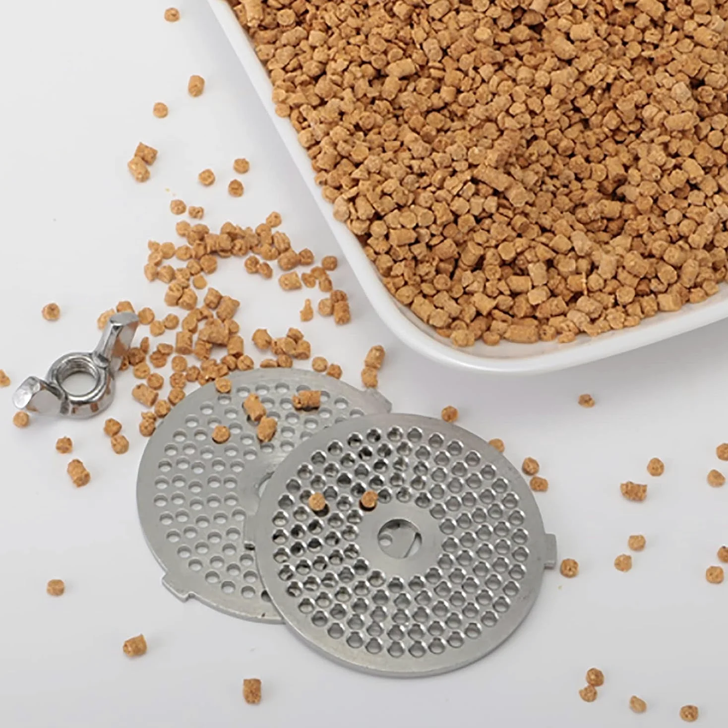 Máquina de pellets de alimentación animal, máquina de comida para perros y gatos, granulador de cebo de pesca para pájaros y mascotas con moldes opcionales para alimentación de animales de granja
