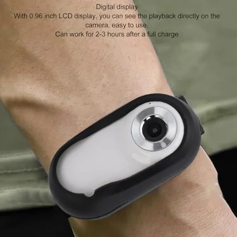 Cámara para Collar de Mascotas HD 1080P, Pantalla LCD de 0,96 Pulgadas, Vídeo de 5 Minutos, para Gatos y Perros, Material ABS
