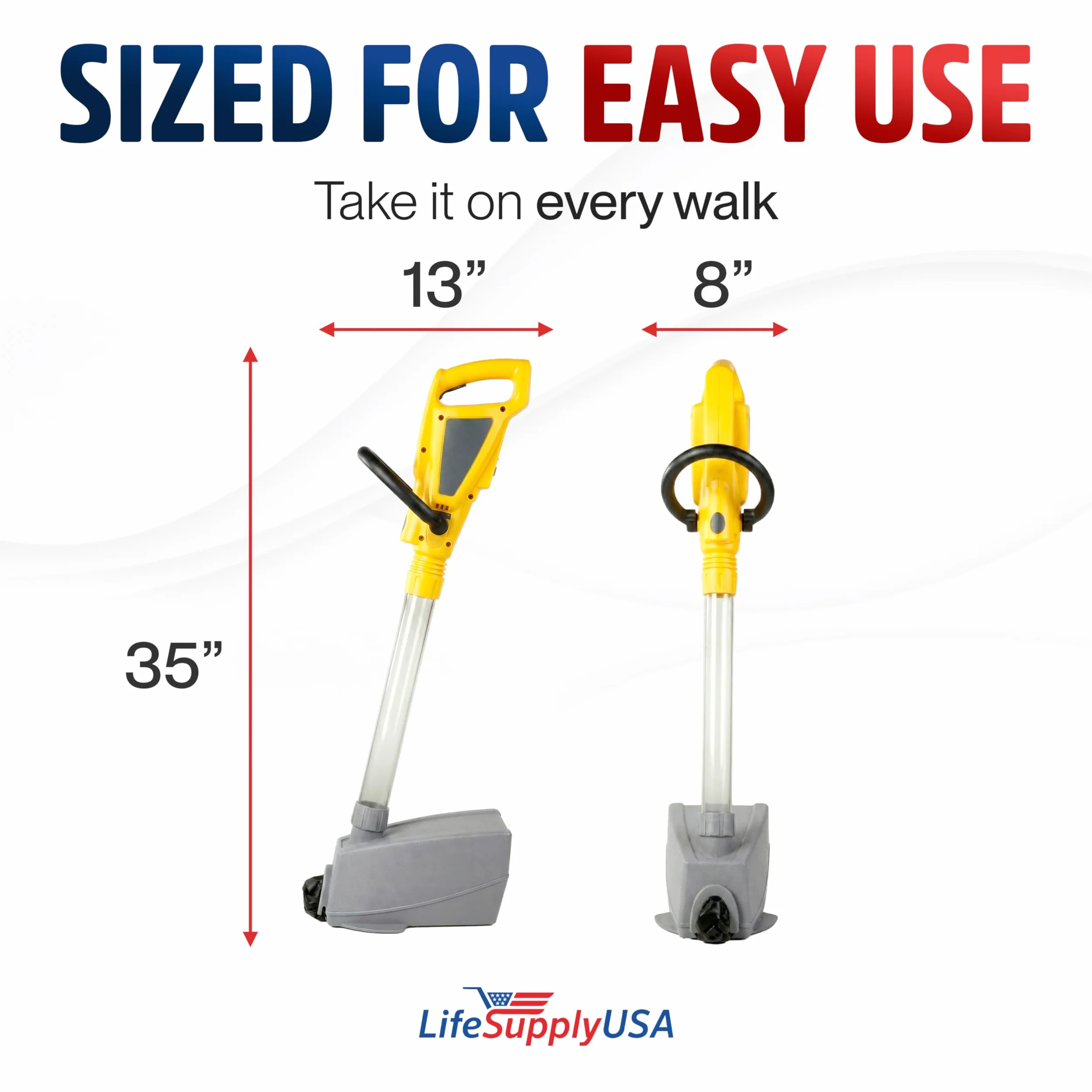 LifeSupplyUSA Recogedor de excrementos de mascotas al vacío para perros, pala eléctrica portátil para limpieza de patio y paseos, recogedor de excrementos de mano sin contacto