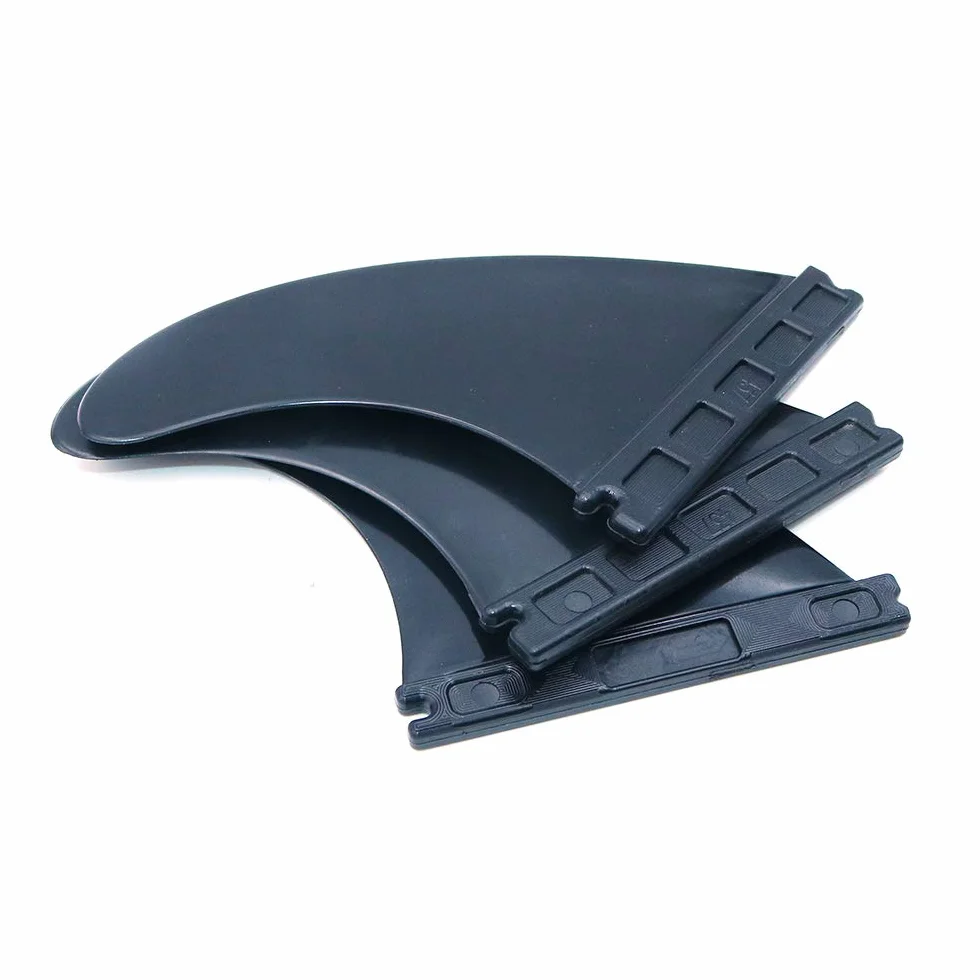Namvo FUTURE G5 Juego de 3 aletas de plástico para tabla de surf negro