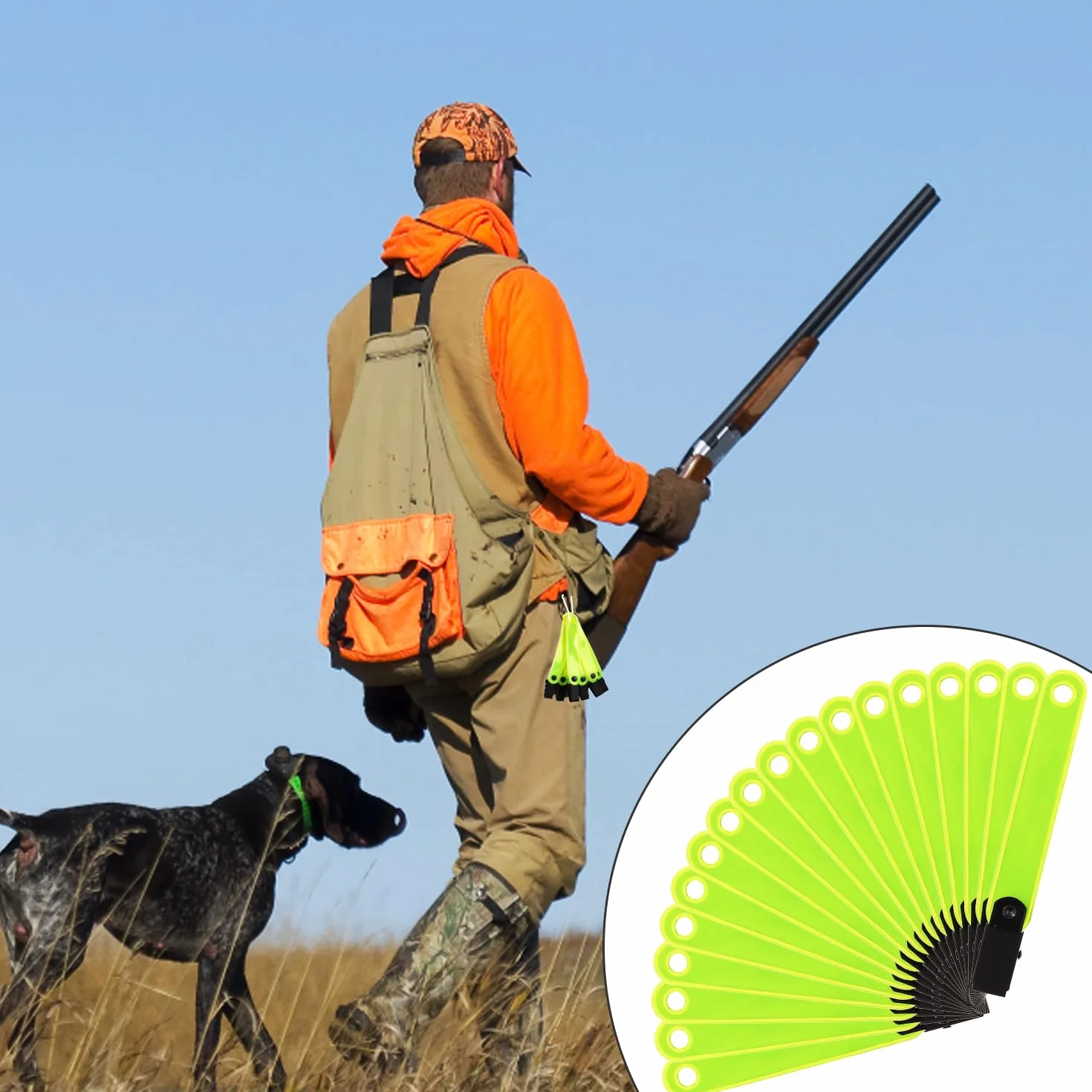 PEUTIER 36uds Marcadores Sendero Reflectantes Doble Cara con Clips, Señal Reflectante para Caza Senderismo