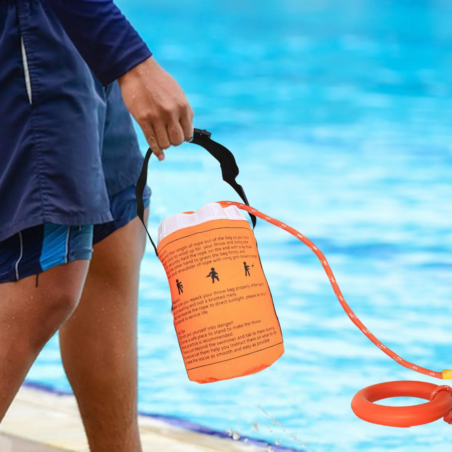 Kit De Cuerda De Rescate Flotador para Kayak 400 kg Dispositivo Flotante Visible para Deportes Acuáticos