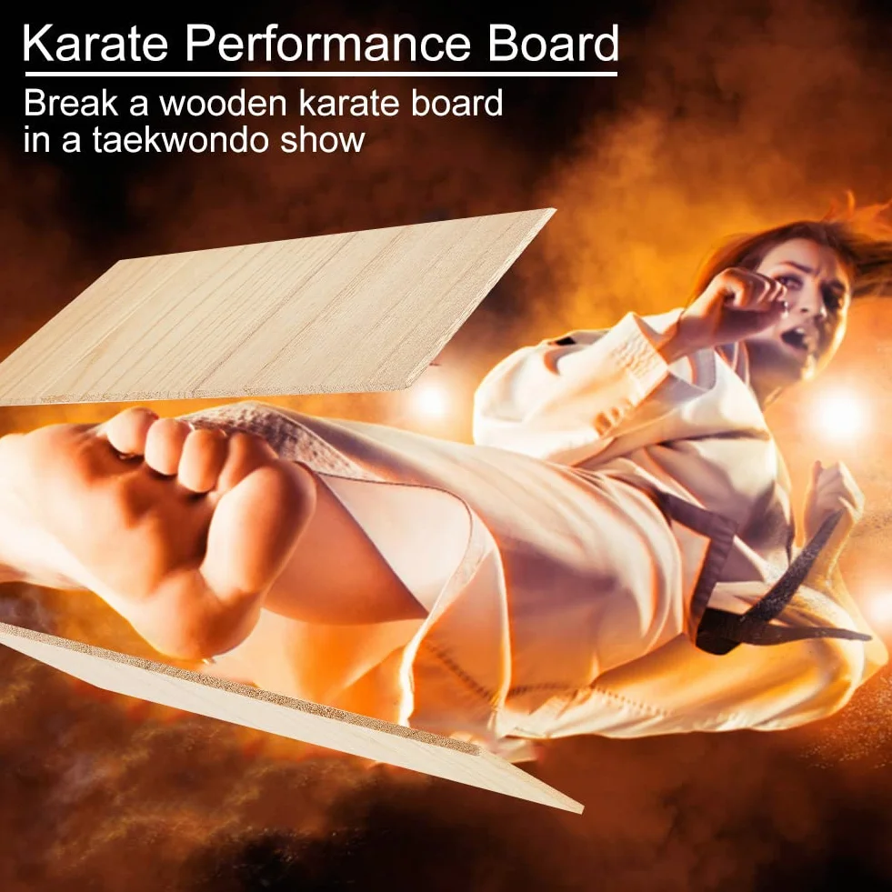 OLYCRAFT 12 tablas de madera karate 29,6 x 20 cm 3,5 mm accesorios entrenamiento