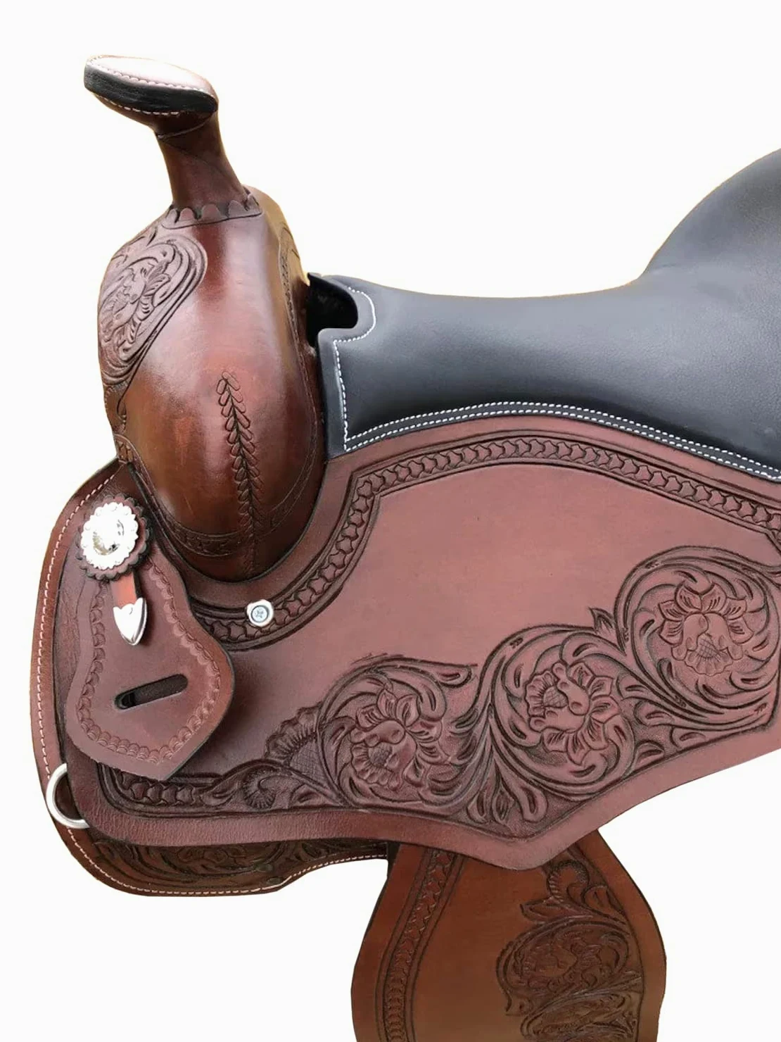 Juego de tachuelas de cuero para caballo occidental de 14 pulgadas ST-WLS-C101