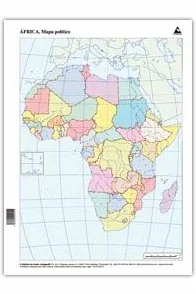 MAPA MUDO AFRICA POLITICO 50 UNIDADES
