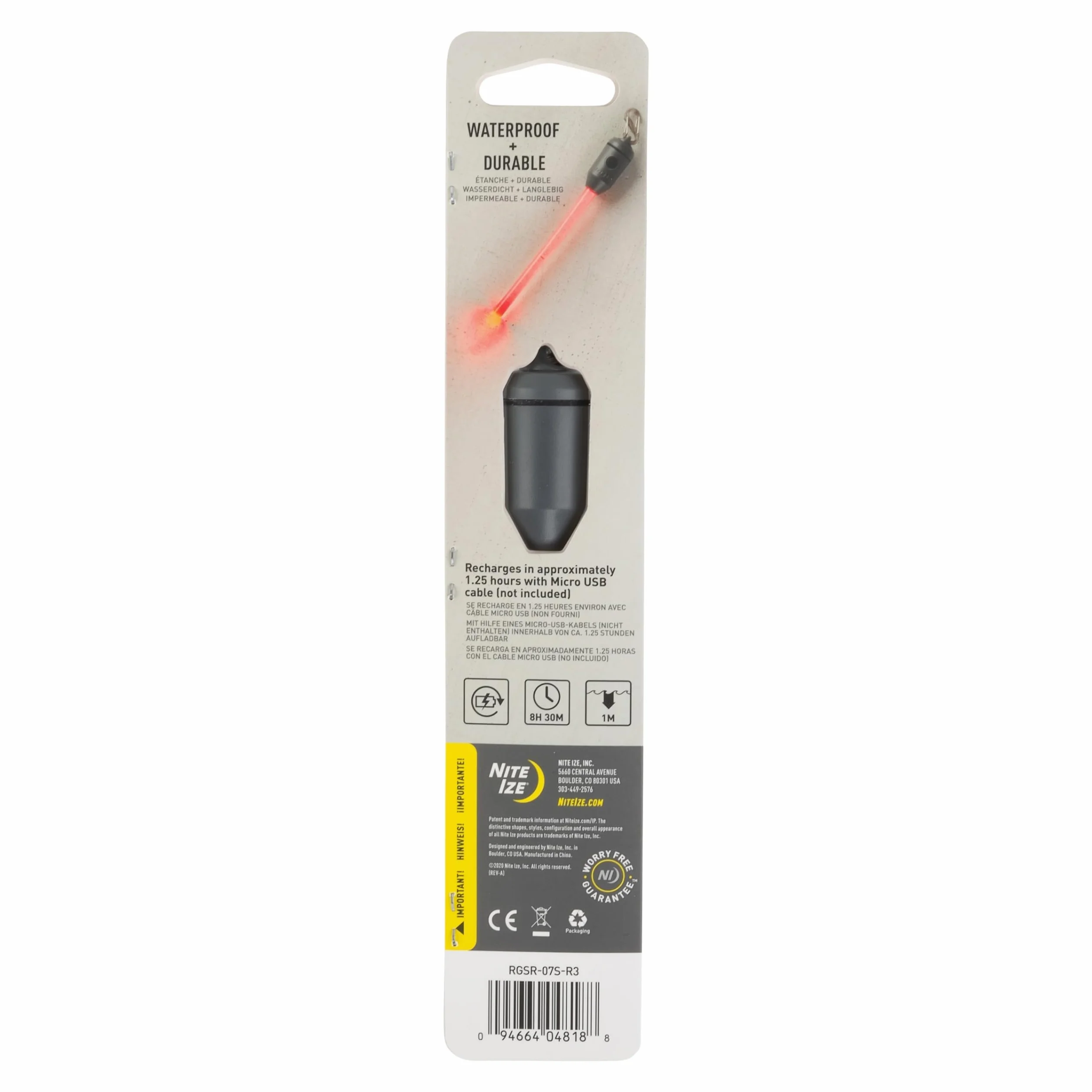 Nite Ize RGSR-07S-R3 Disc-O Select Barra luminosa reutilizable LED recargable