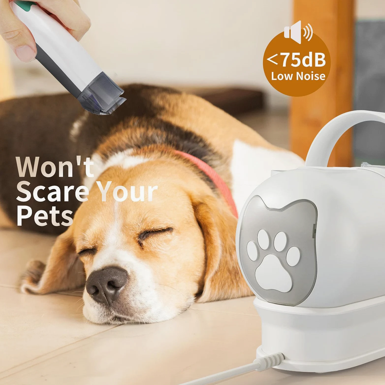 Kit De Aseo Para Mascotas, Aspiradora Profesional 6 En 1 Para Pelo De Perro, Limpiador De Patas De Gato Con 13000 PA, Herramienta Para Eliminar El Pelo Suelto, Con Cortaúñas Y Depósito Para Polvo
