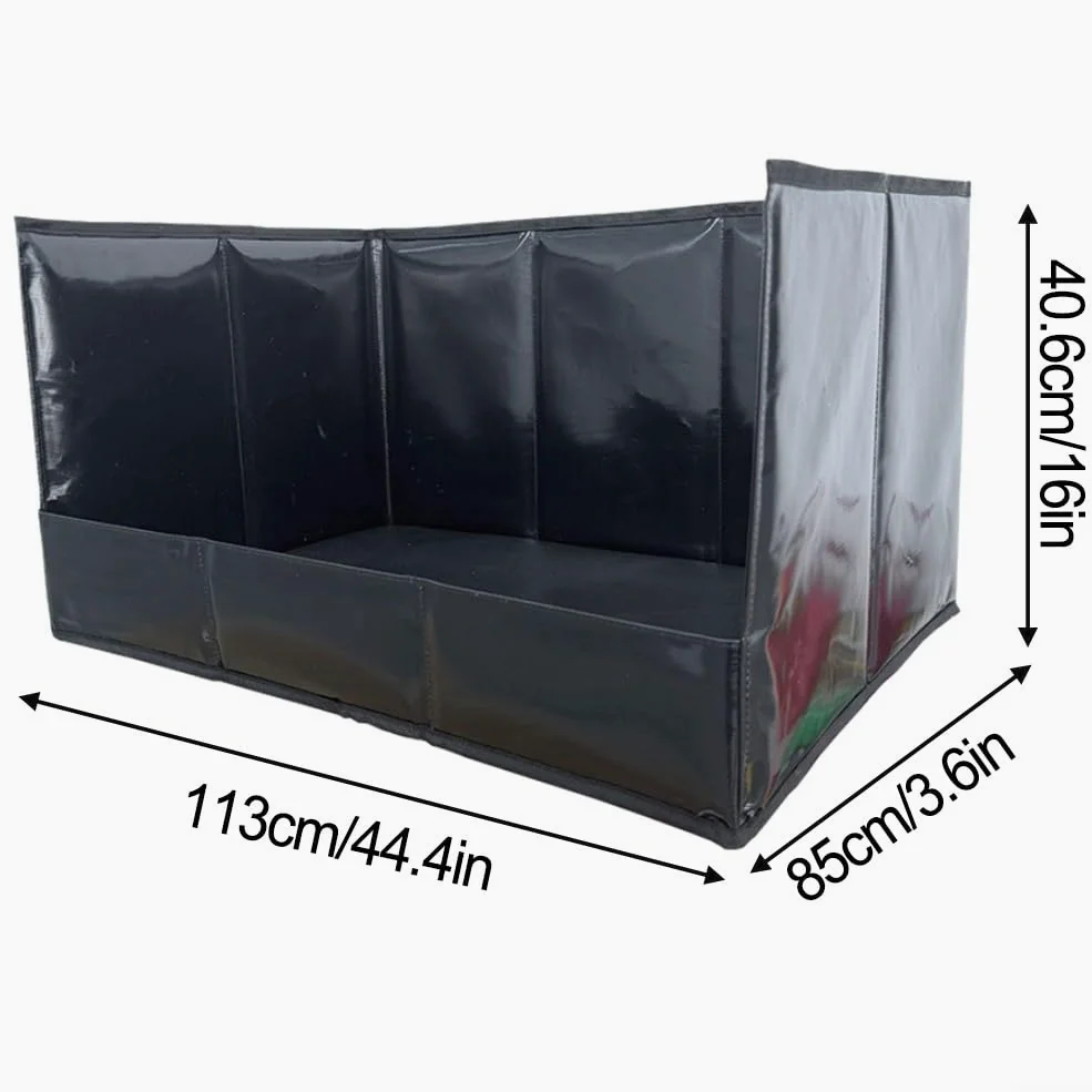 Bandeja plegable para orinal para perros con forro impermeable de cara alta, portátil para soporte de almohadilla de orina de cachorro y base de baño antisalpicaduras para perros pequeños y medianos