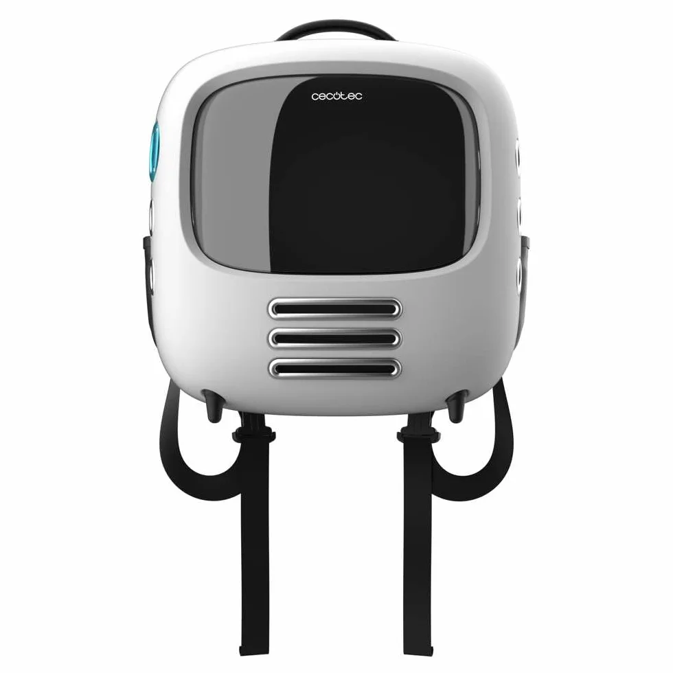 Cecotec Transportín Pumba 1800 Travel Fan, Sistema de ventilación, Luz Interior, Gran Pantalla Oscura, Ventilador con 2 velocidades, Mascotas hasta 8Kg, Diseño ergonómico, Bolsillo Lateral