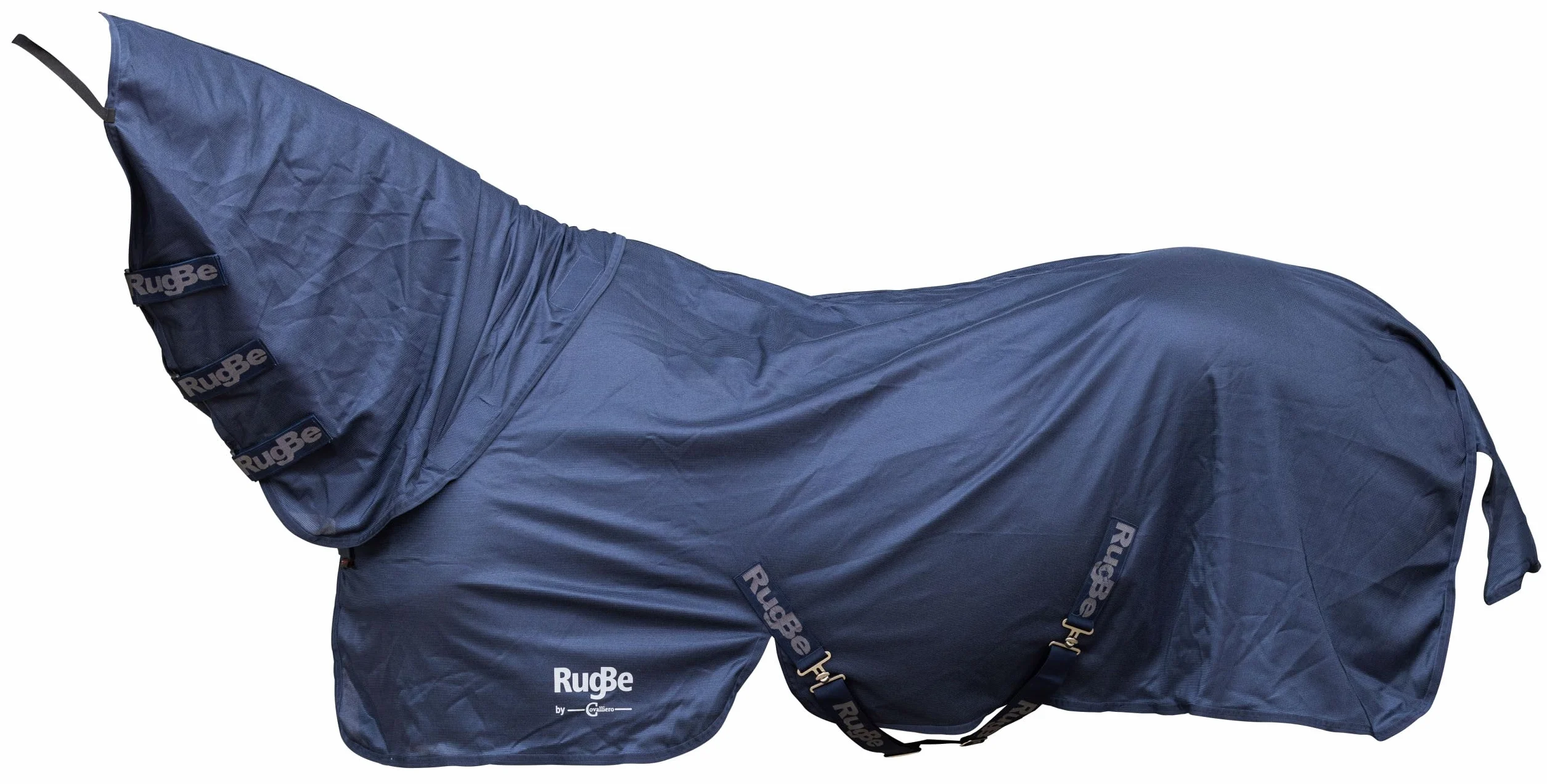 Covalliero Manta antimoscas RugBe Superfly, Manta para Caballos, Manta de Montar, Azul Marino, 135 cm, 185 cm, Caballo, Lavable a máquina a 30 °C
