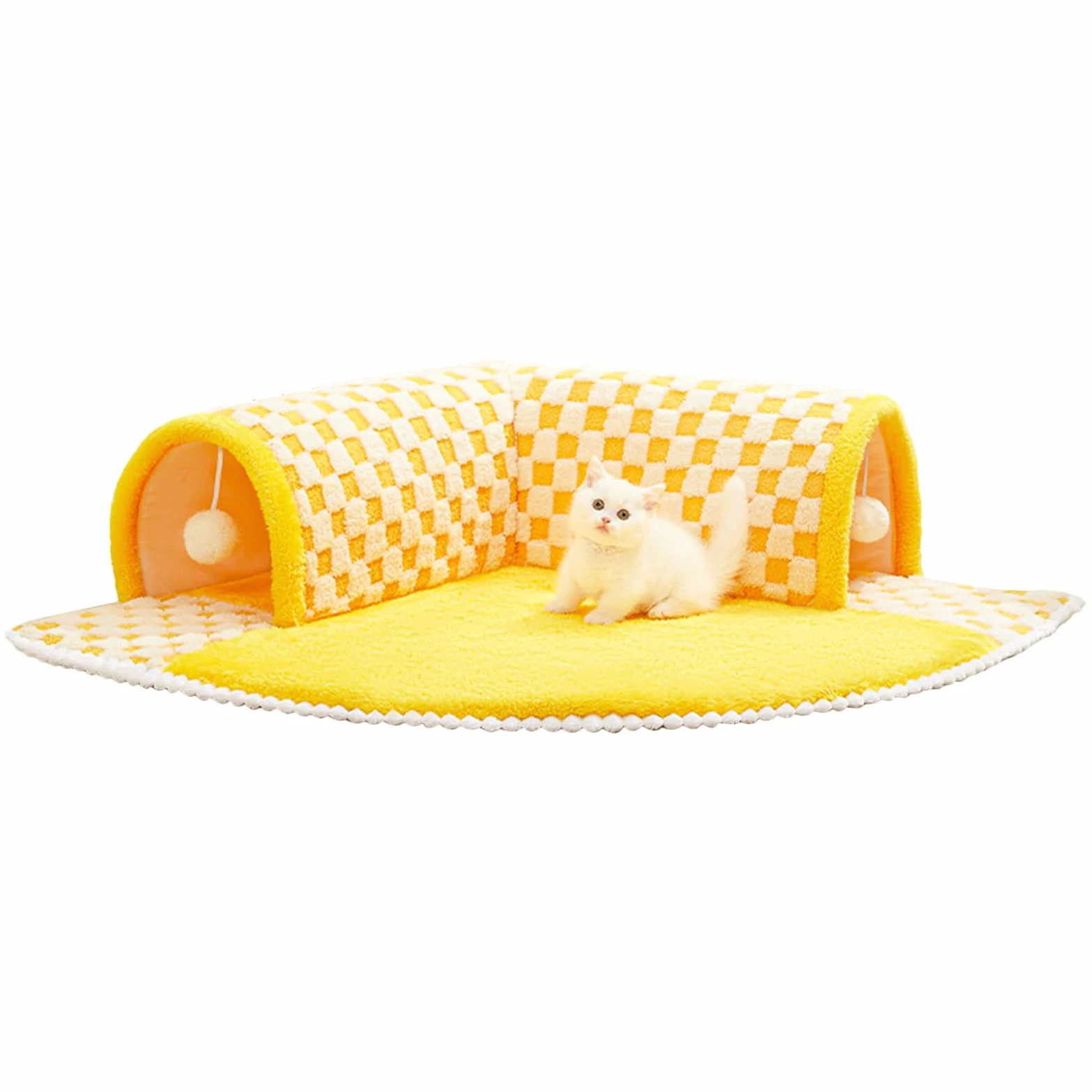 Cuna túnel para gatos, base antideslizante escondite de juego para mascotas – Caseta Peekaboo para gatos | Para gatos y conejos, para dormir, dormir, descansar y