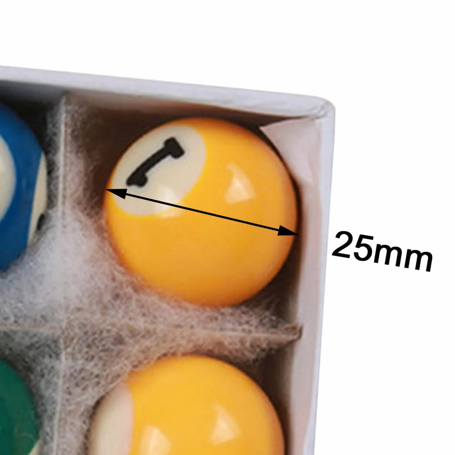 Mini Juego de Bolas de Billar 15 Bolas Numeradas 1 Bola Blanca Compacto Ligero