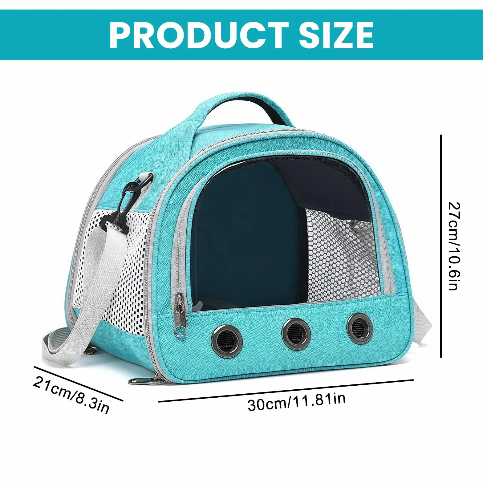 Transporttasche Katze, Transporttasche für Katze Hund, Katzentransporttasche mit Schultergurt Transportbox für Katze Hund, Transportbox Kaninchen Katze, Tragetasche für Haustiere 30 * 27 * 21 CM