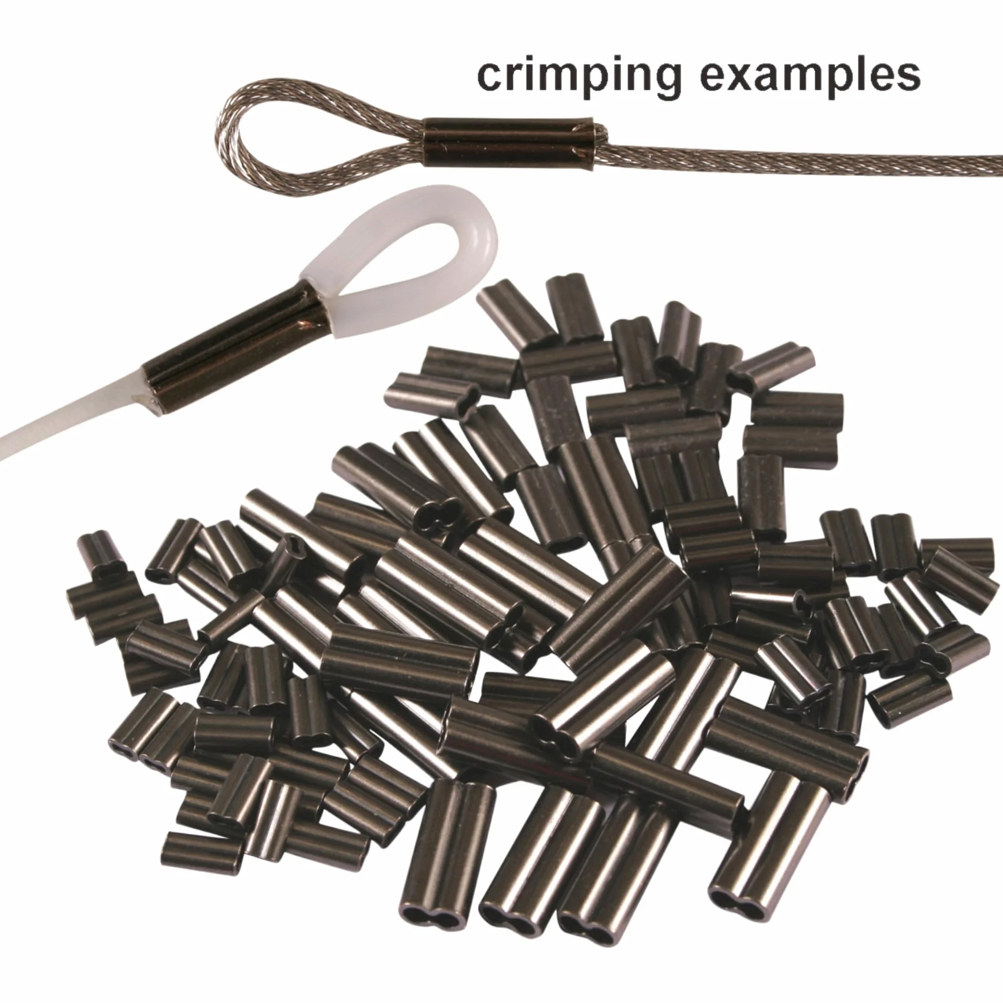 Juego de Fundas Dobles para Pesca de Acero 0.984 x 0.197 in 0,7 mm Doble Engarzado