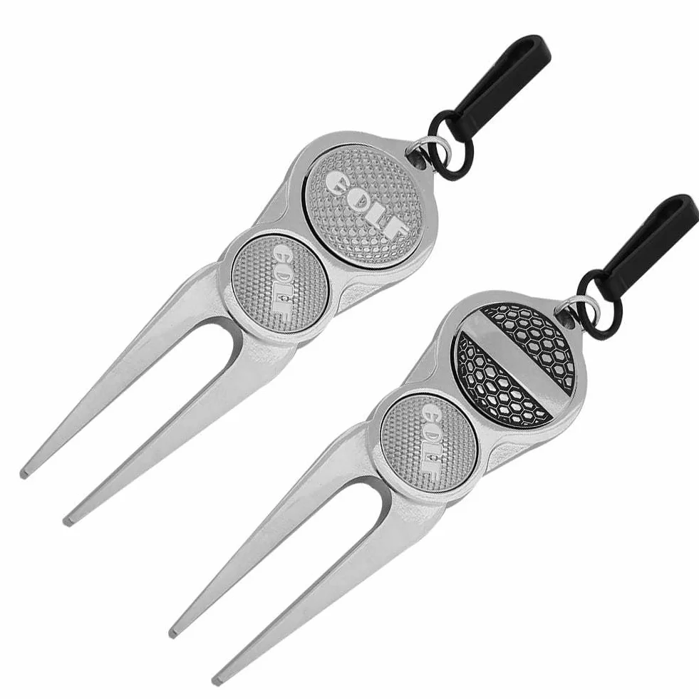 Golf Divot Tool Green Repair Marcador Magnético Pitchfork