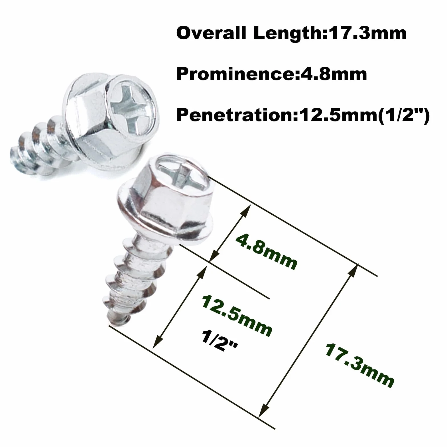 Raprance Tacos para botas de vadeo, 30 piezas, cabeza hexagonal de acero, diseño tornillo cruzado