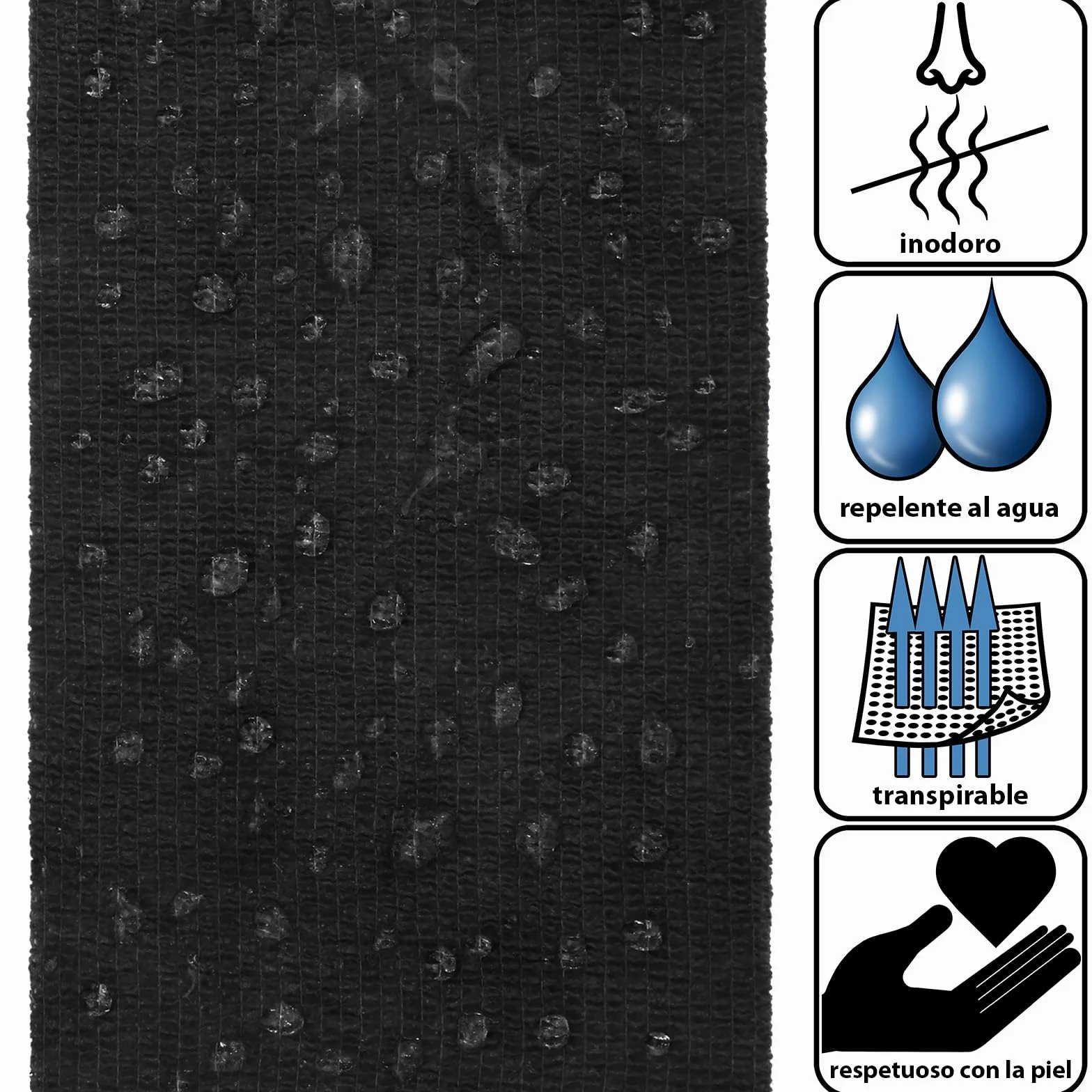 ALPIDEX 6 Rollos Venda Adhesiva 10 cm x 4,5 m Venda Cohesiva Envoltura Tape Deportiva Bendaje Autoadhesiva Mano Rodillas Tobillo Vet Wrap Perro Gato Caballo, Color:negro