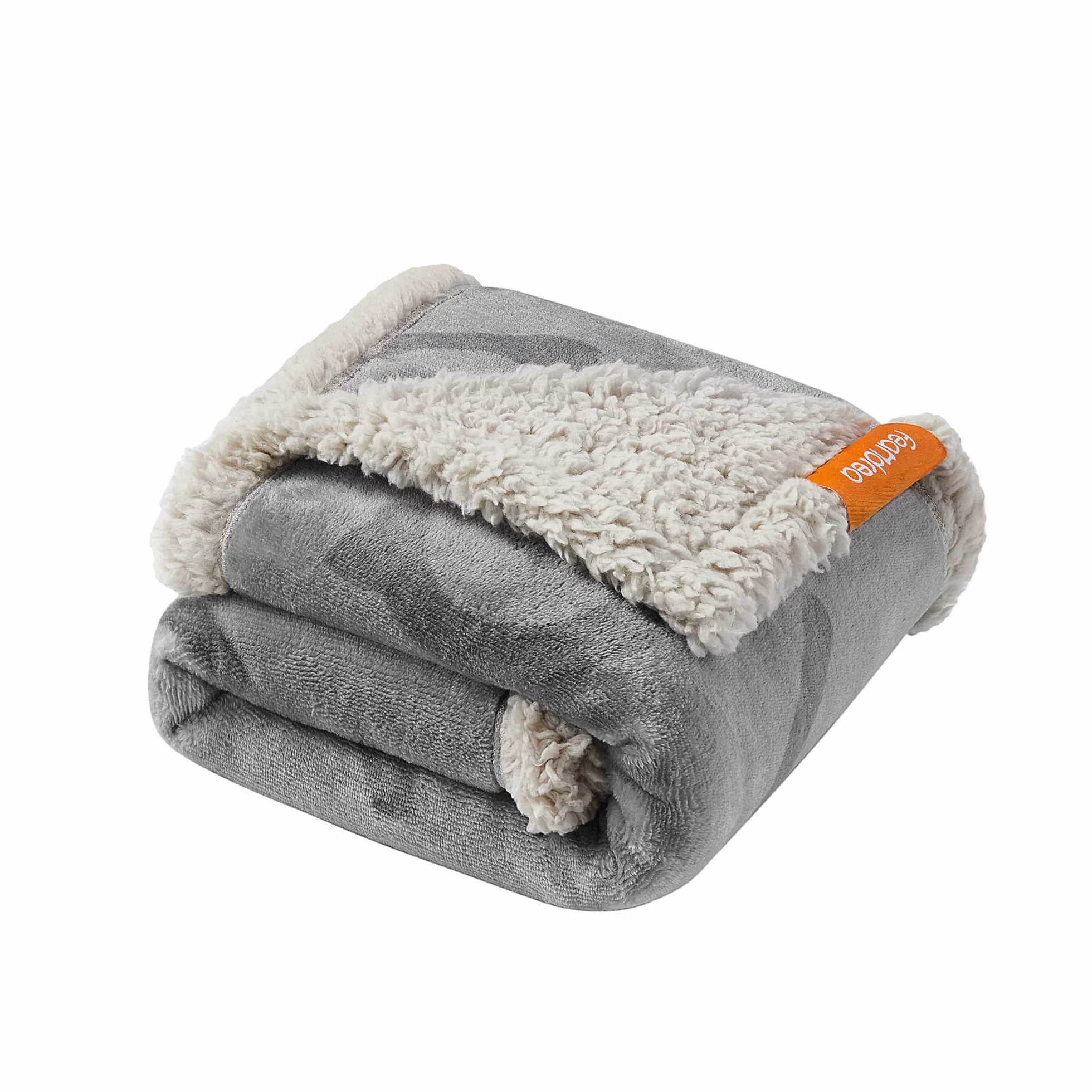 Feandrea Manta Impermeable para Perros, Vellón y Franela, para Perros Minialtura, Gatos, 73 x 63 cm, S, Reversible, Protección para Sofá, Cama, Lavable a Máquina, Gris PPB029G01