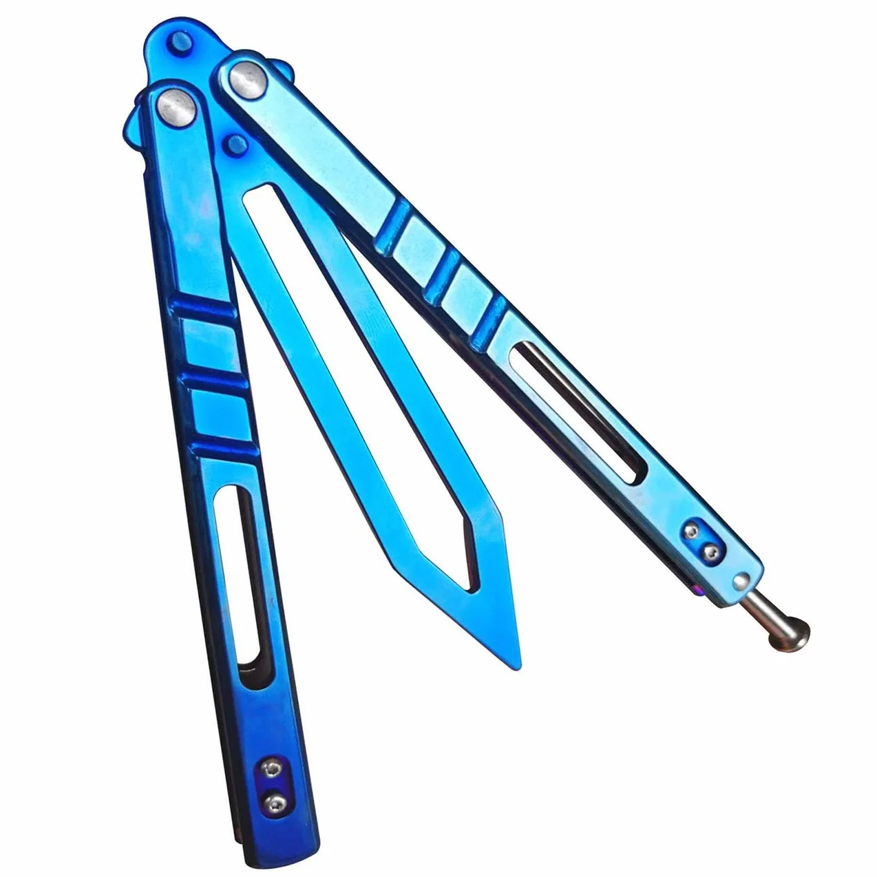 Palos de práctica de Acero Inoxidable para Principiantes, no Afilados, Duradero (Azul)