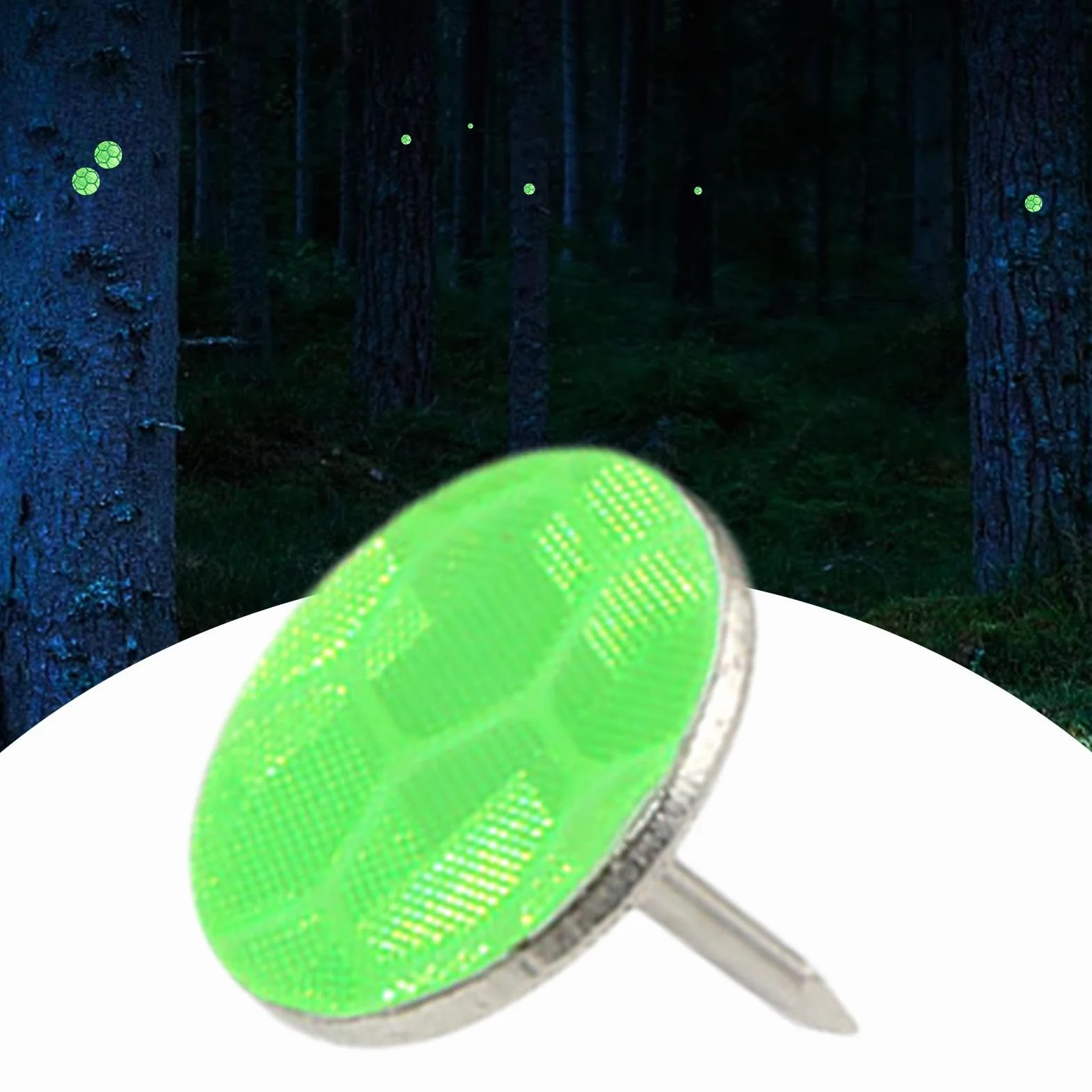 Marcadores Reflectantes 50 Clavos para Marcar Árboles, Reflector de Caza
